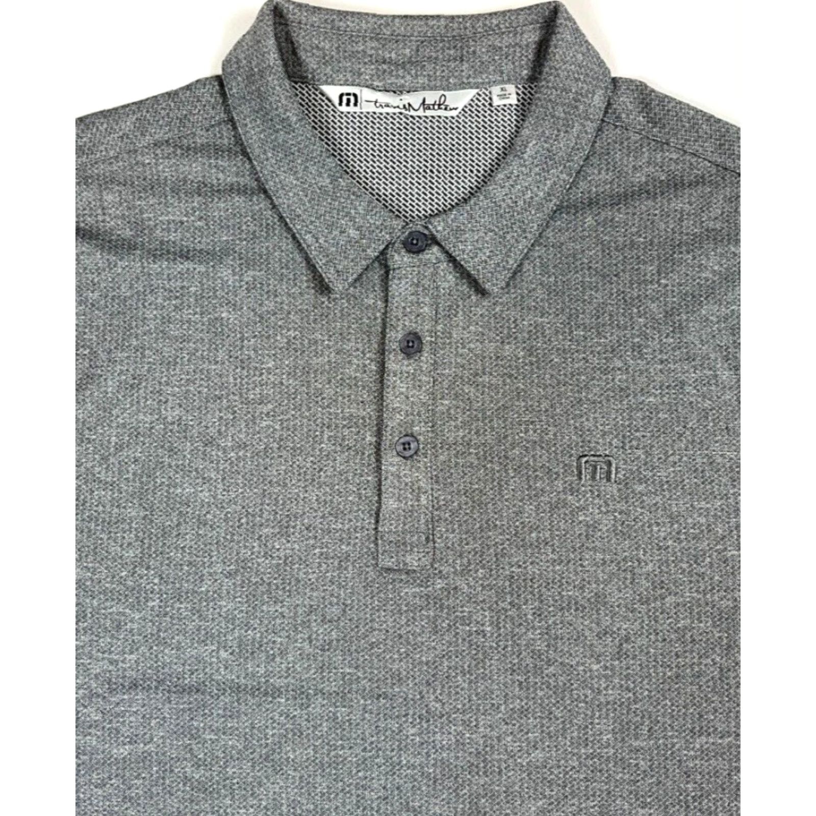 TravisMathew Travis Mathew Polo Shirt Men's Gray XL Polo Shirt, Travis Mathew, Gray, XL, Short Sleeve, Collared, Golf, Sports, Logo, 100% Polyester Size US XL / EU 56 / 4 - 3 Thumbnail