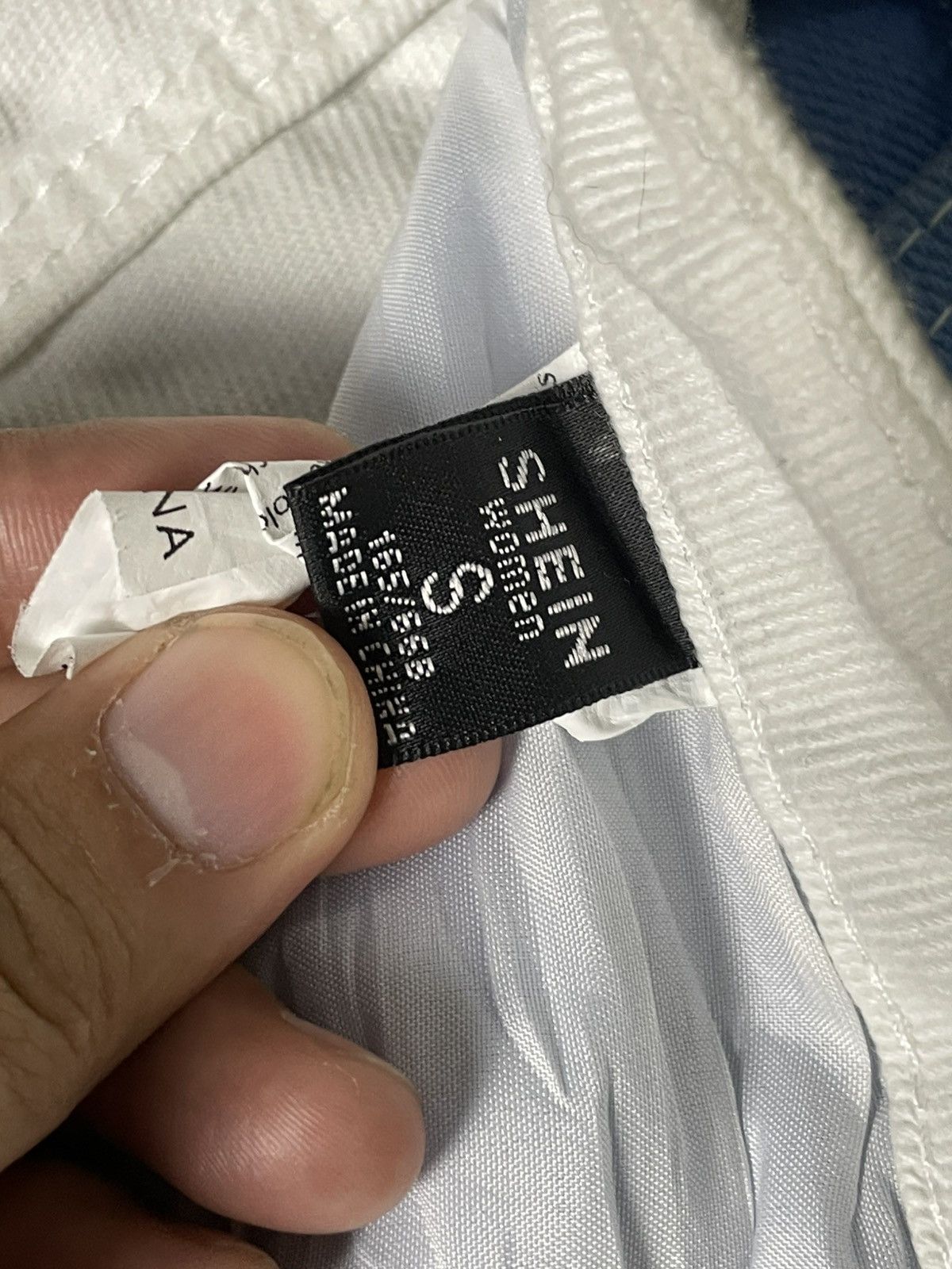Designer × Shein SHEIN Brand Patchwork Straight Cut Jeans (87) Size US 27 - 10 Thumbnail