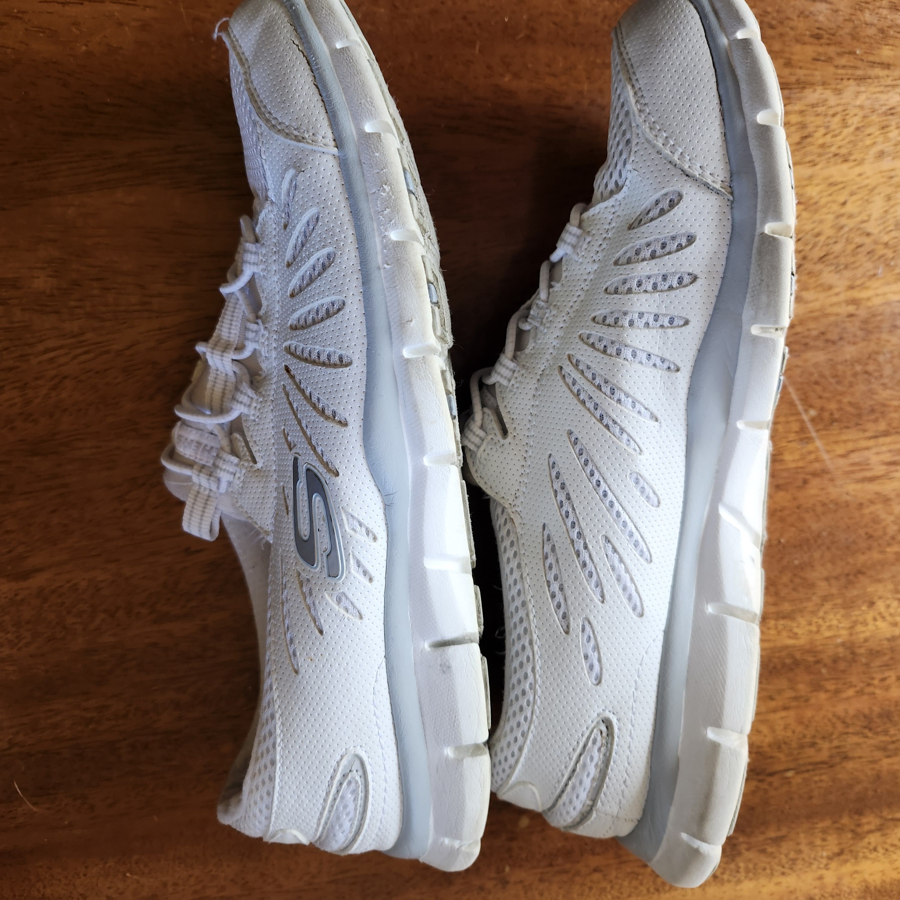 SKECHERS Skechers Flex Appeal Womens White Lace Athletic Shoes 7.5 Size US 7.5 / IT 37.5 - 5 Thumbnail