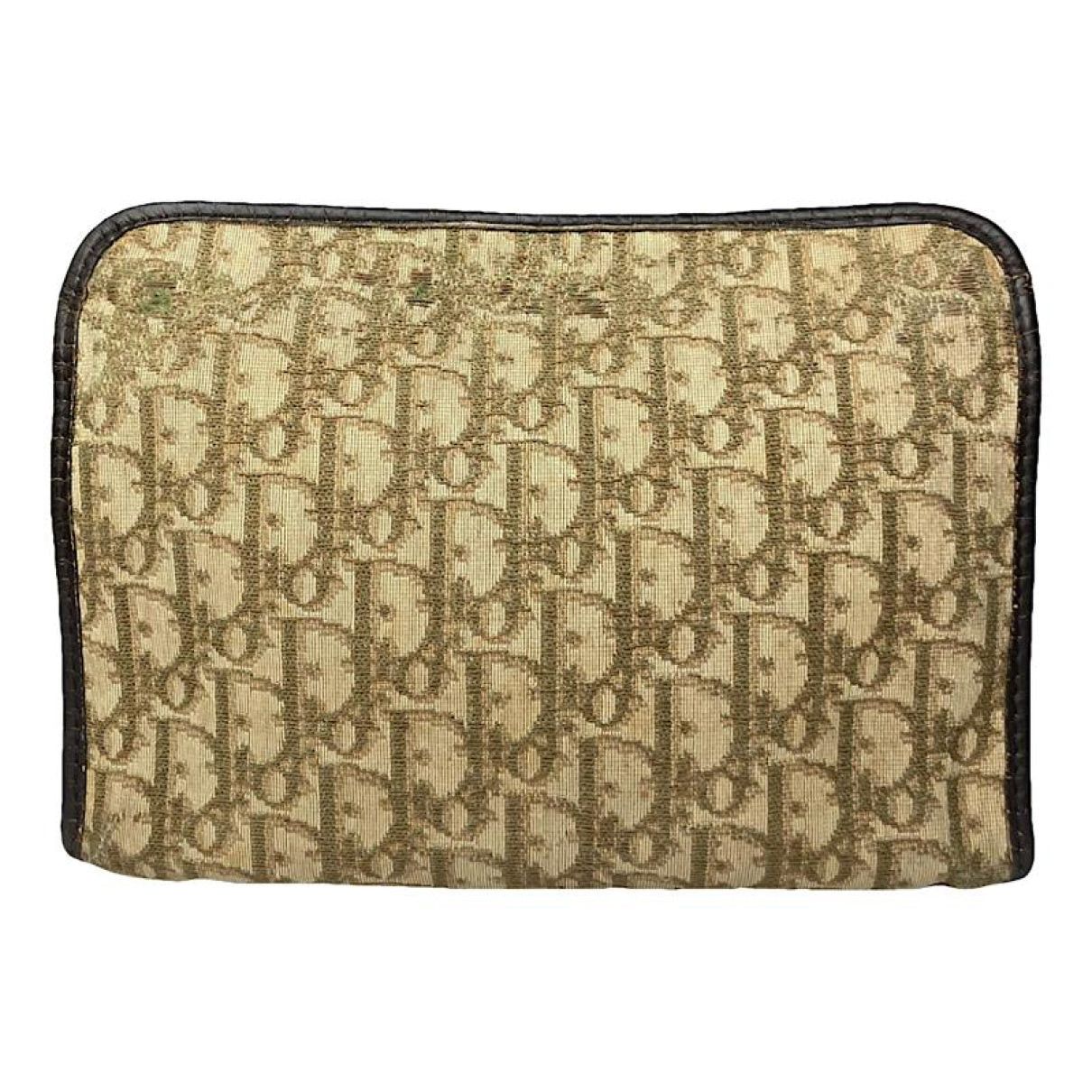 Dior Saddle Brown Cotton Clutch Bag Size ONE SIZE - 1 Thumbnail