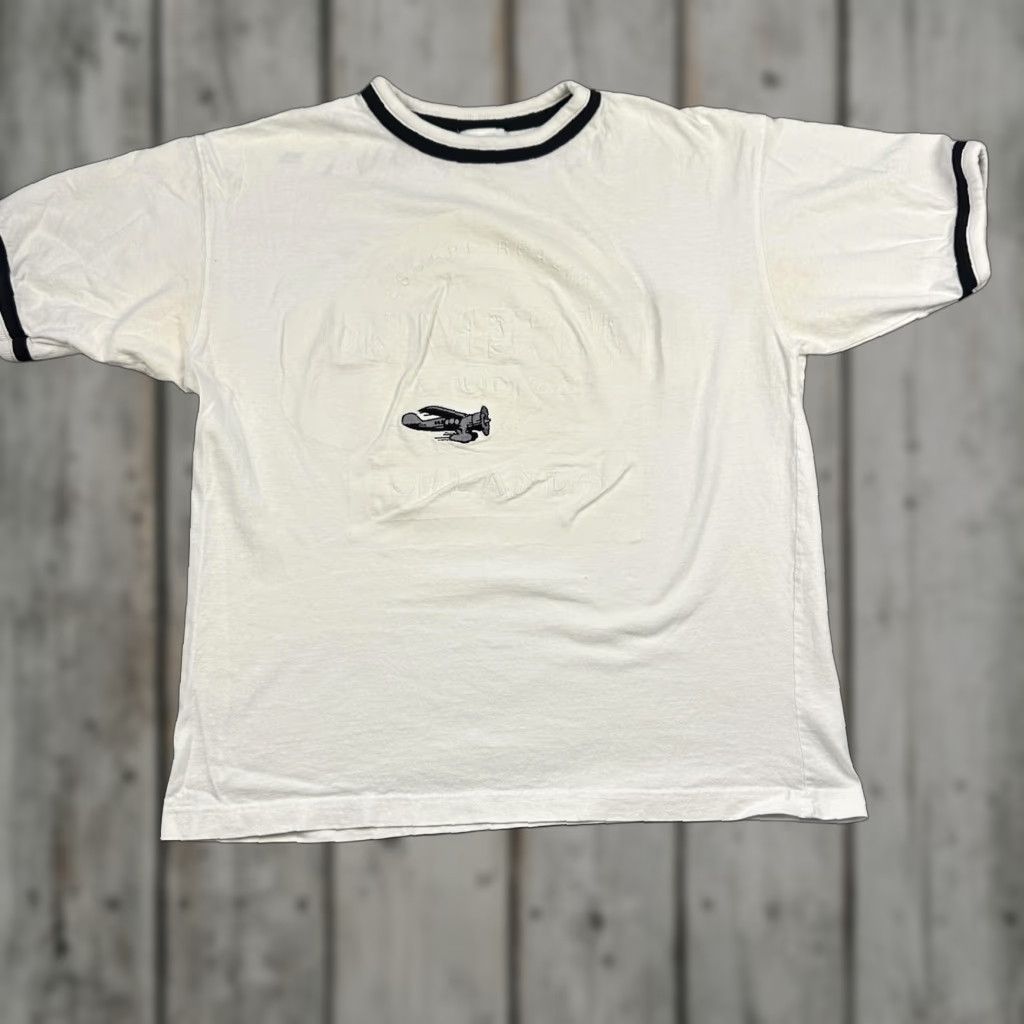 Vintage VINTAGE Universal Studios Shirt Mens Large White Ringer Orlando Plane 90s Size US L / EU 52-54 / 3 - 1 Thumbnail