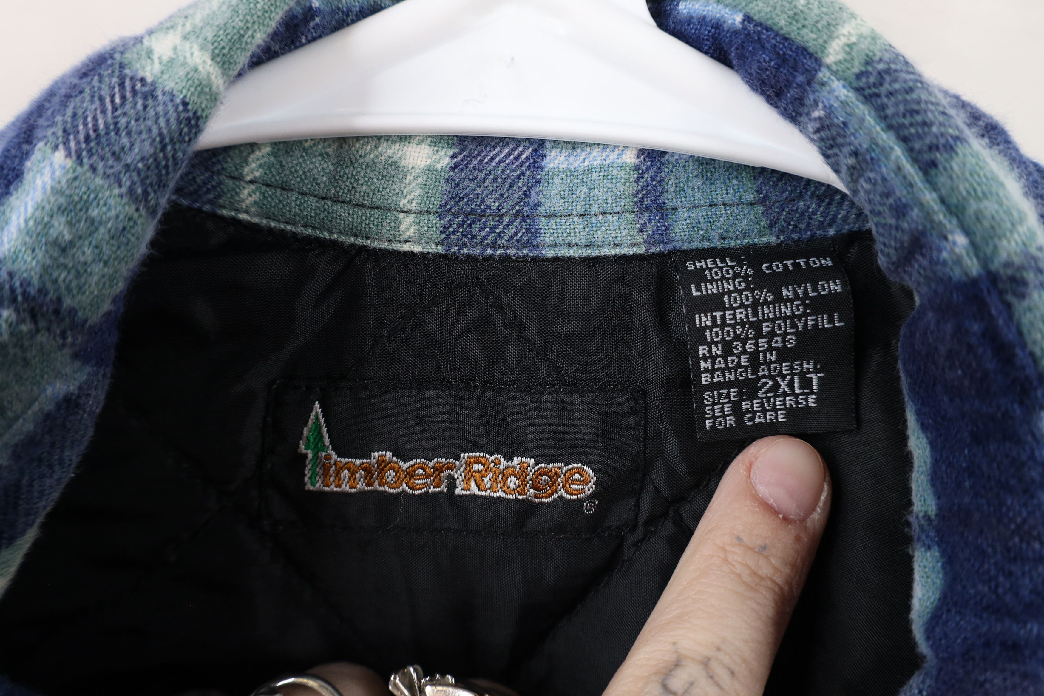 Vintage Vintage 90s Streetwear Flannel Quilted Button Shirt Jacket Size US XXL / EU 58 / 5 - 10 Thumbnail