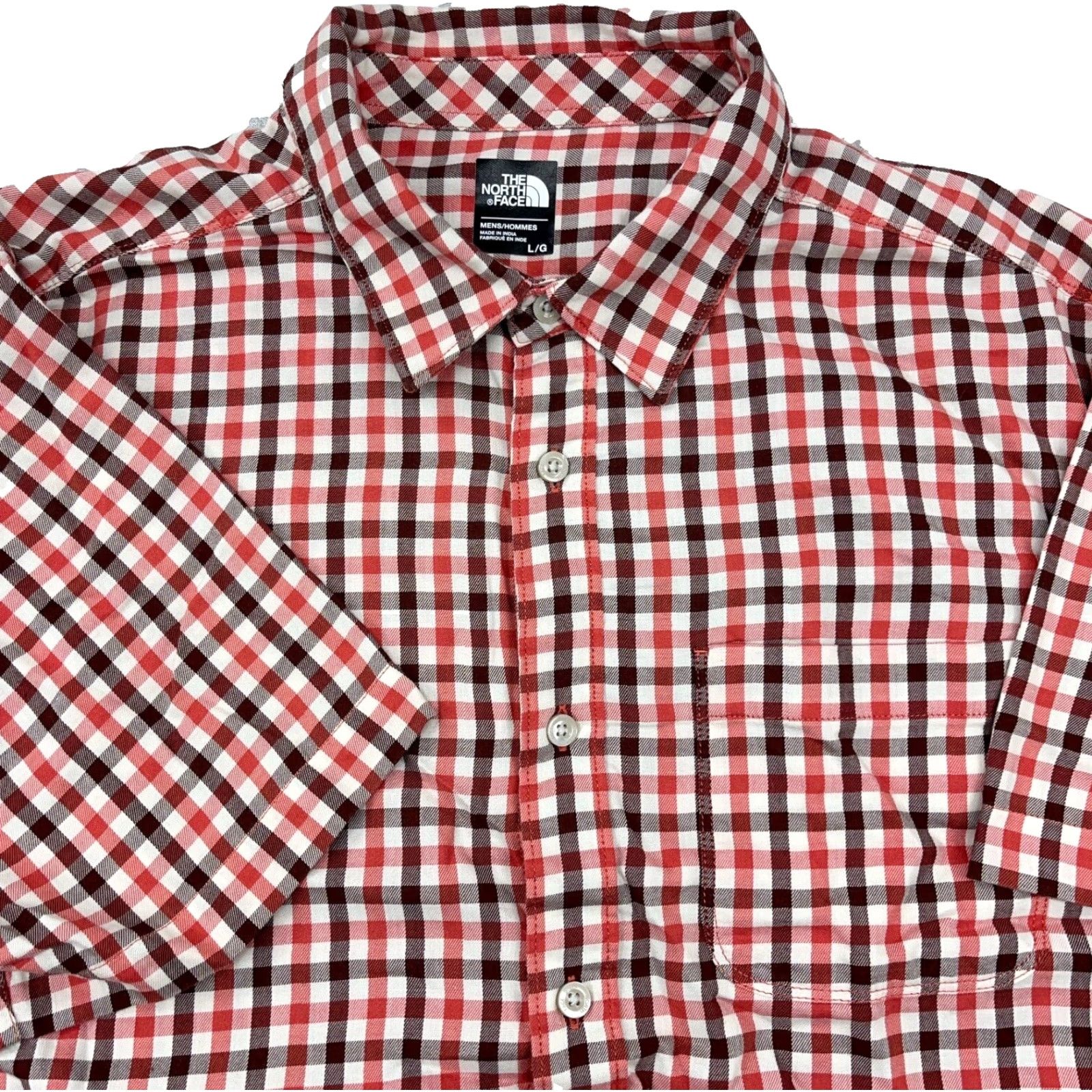 The North Face The North Face Shirt Men Large Pin Plaid Button Up Hiking Salmon Check Outdoor Adult Size US L / EU 52-54 / 3 - 2 Thumbnail