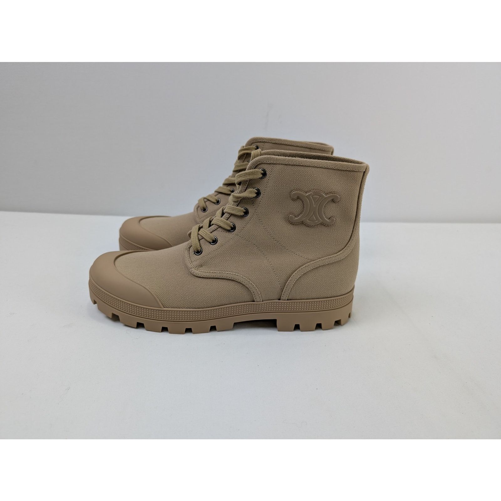 Celine o1rshd1 Patapans Lace-up Boots in Beige Size US 10 / EU 43 - 8 Thumbnail