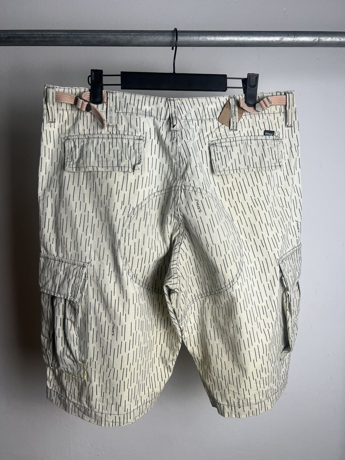 Futura × Stussy 2000s Stussy X Futura Raindrop Shorts Cargo Size US 32 / EU 48 - 5 Thumbnail