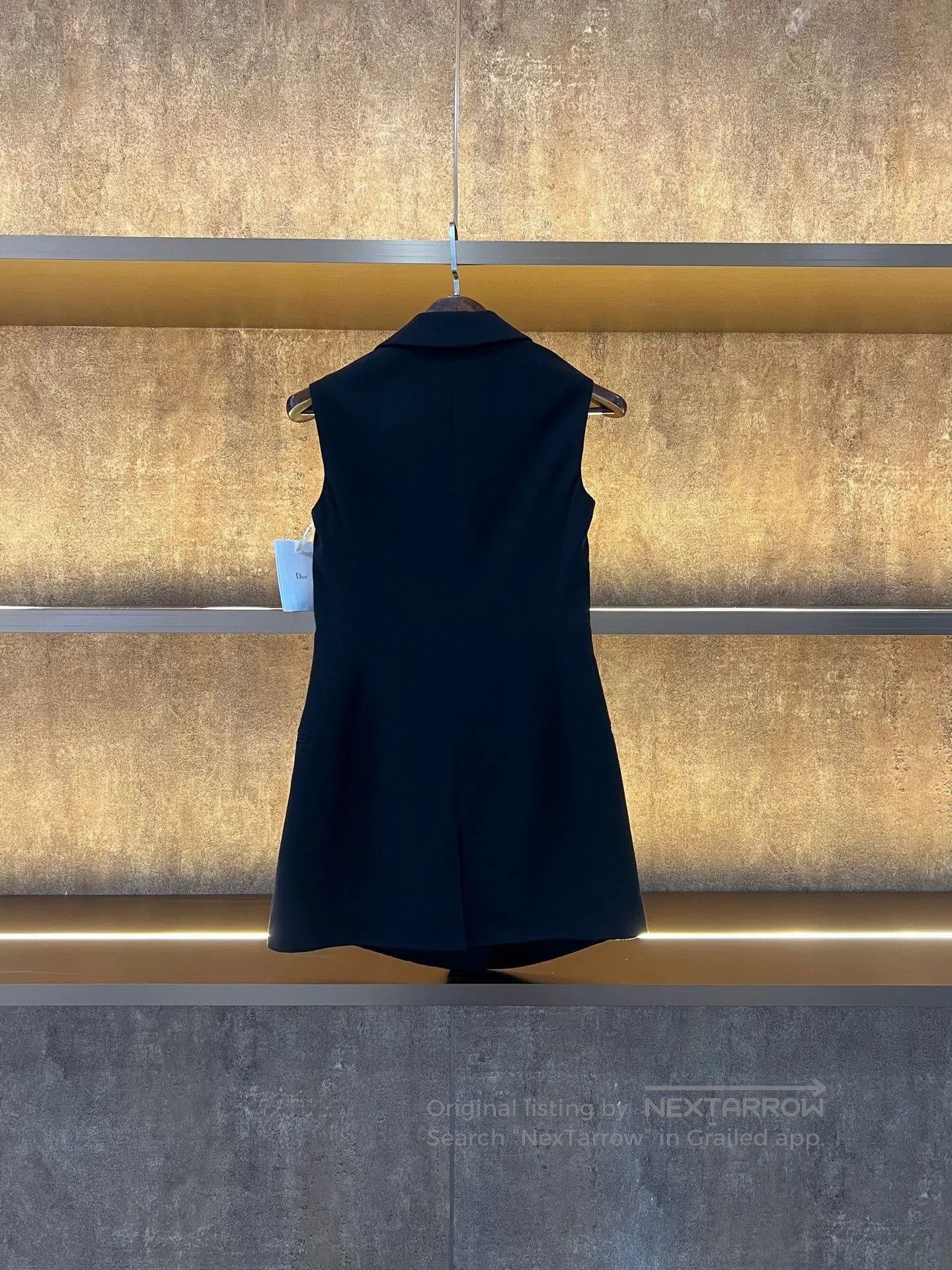 Dior Dior Black Sleeveless Collar Vest Dress. Size XXS / US 00 / IT 34 - 2 Thumbnail