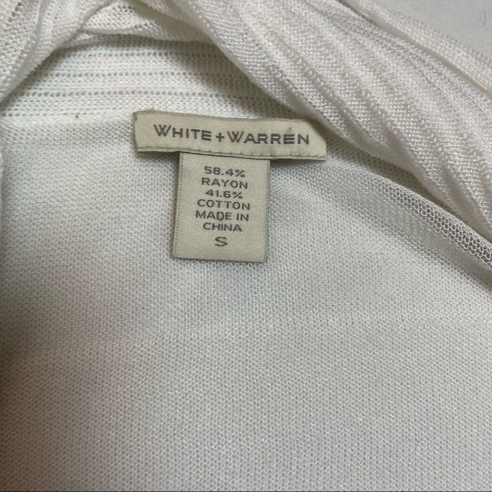 White + Warren White + Warren Open Front Rayon Cotton Cardigan Size S Size S / US 4 / IT 40 - 6 Thumbnail