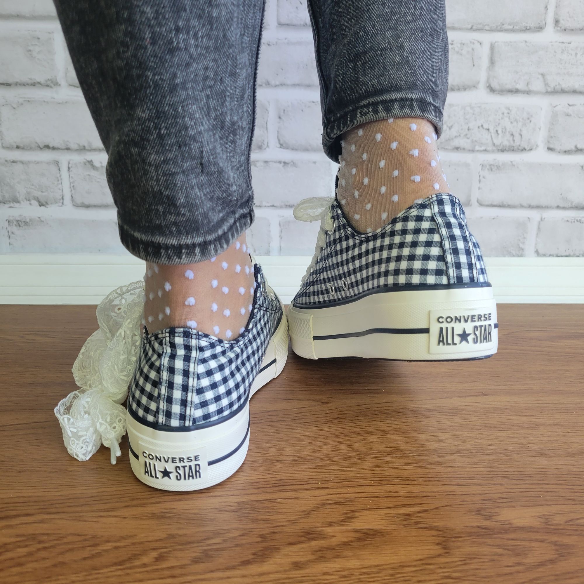 Converse ❤️Chuck Taylor All Star Lift Gingham 11 Womens Shoes Navy Wh Size US 11 / IT 41 - 5 Thumbnail