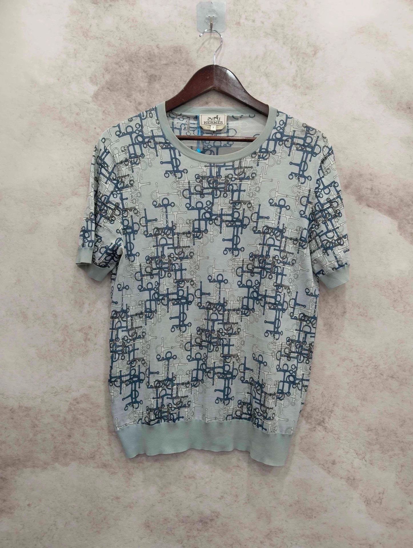 Hermes Printed Short Sleeve T-Shirt S