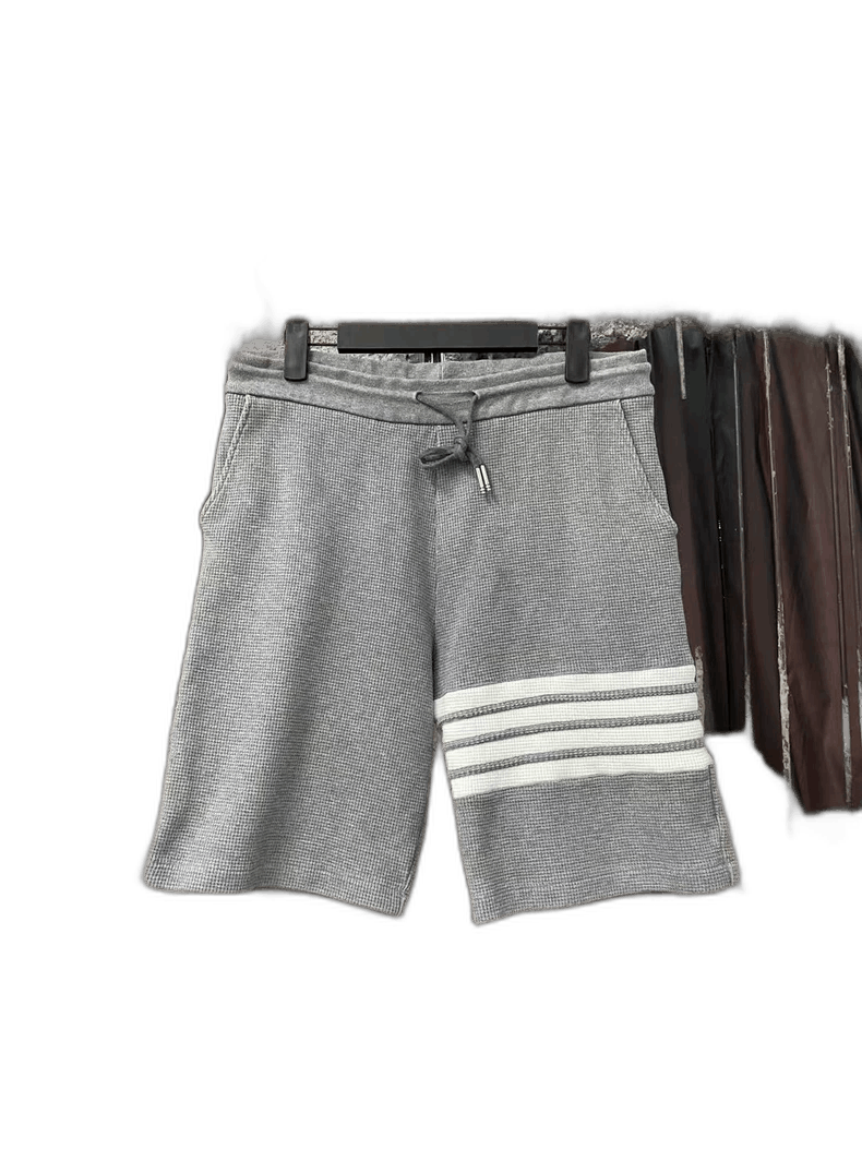 Thom Browne Thom Browne Gray and White Stripe Shorts-yf Size US 26 / EU 42 - 1 Thumbnail