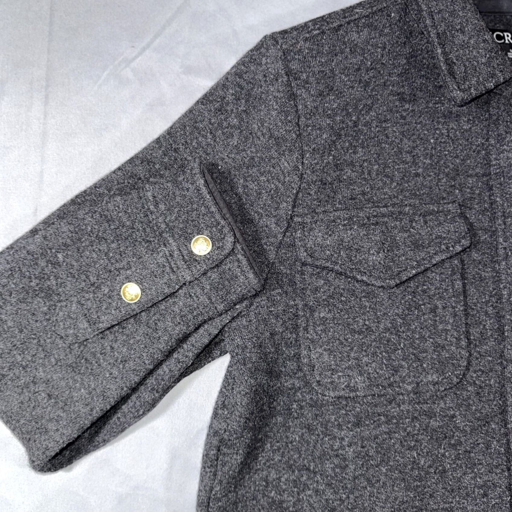 J.Crew J.Crew Jacket Mens Small Gray Wool Military Shirt Jacket Button Front Casual Size US S / EU 44-46 / 1 - 6 Thumbnail