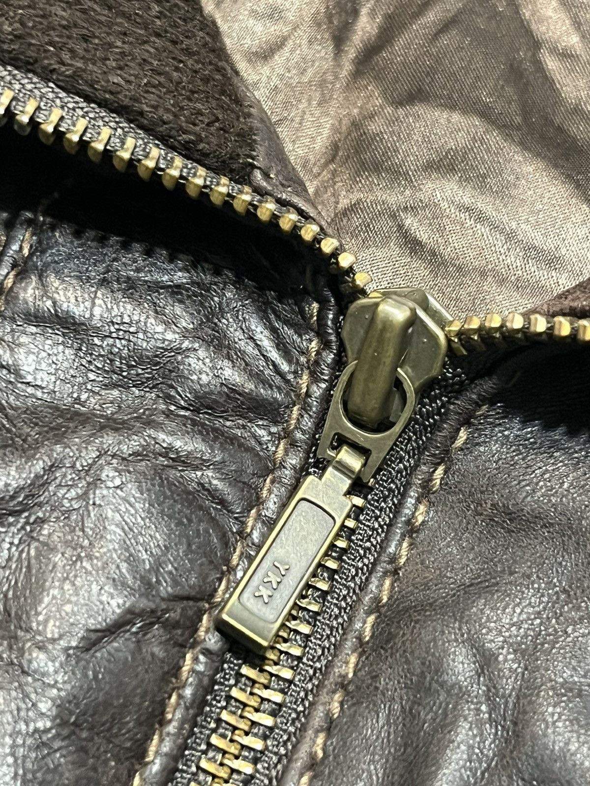 If Six Was Nine Vintage Brown Leather Jacket 2000s Style Size M / US 6-8 / IT 42-44 - 4 Thumbnail