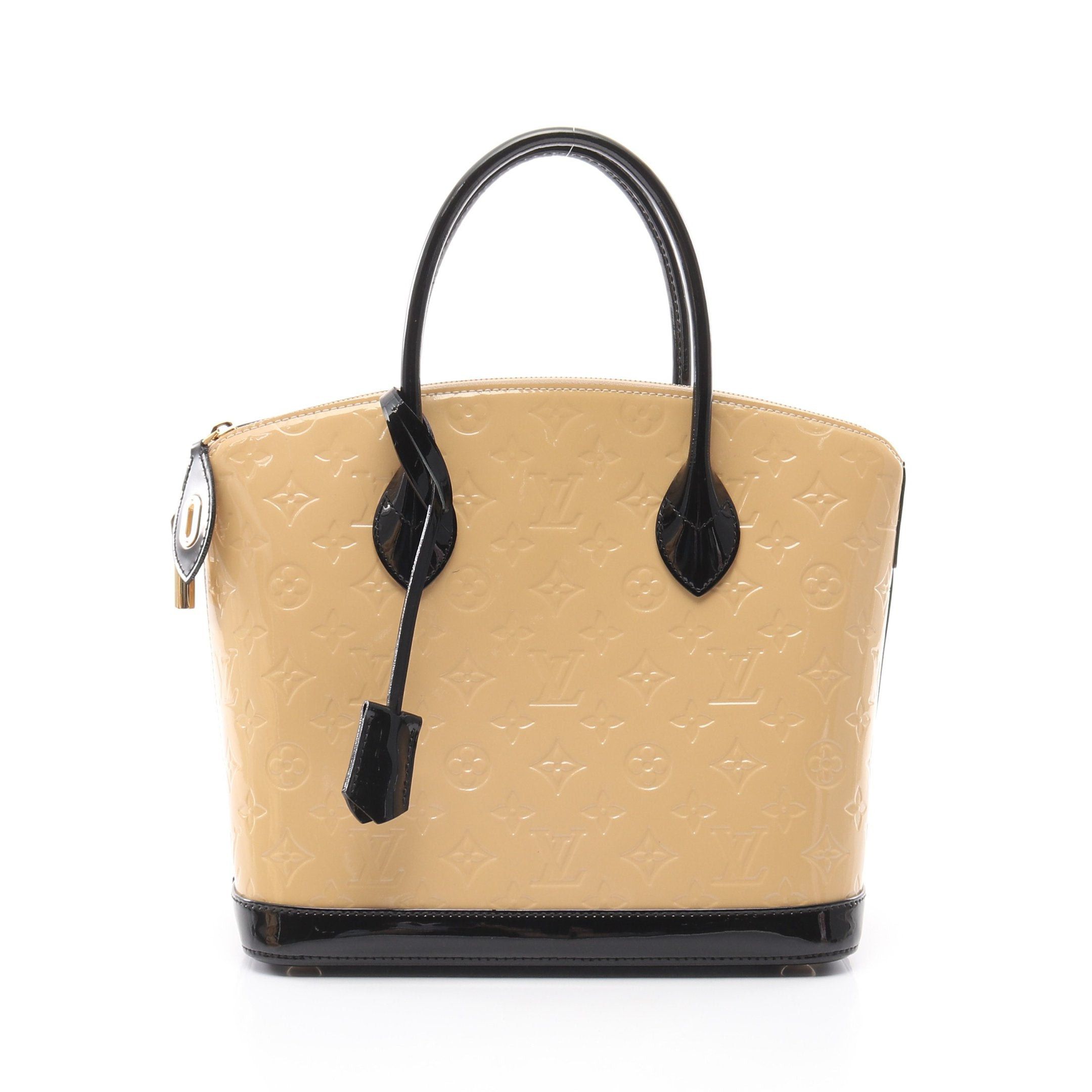 Louis Vuitton Louis Vuitton Lockit Pm Monogram Vernis Dune Handbag Leather Beige Black Size ONE SIZE - 1 Thumbnail