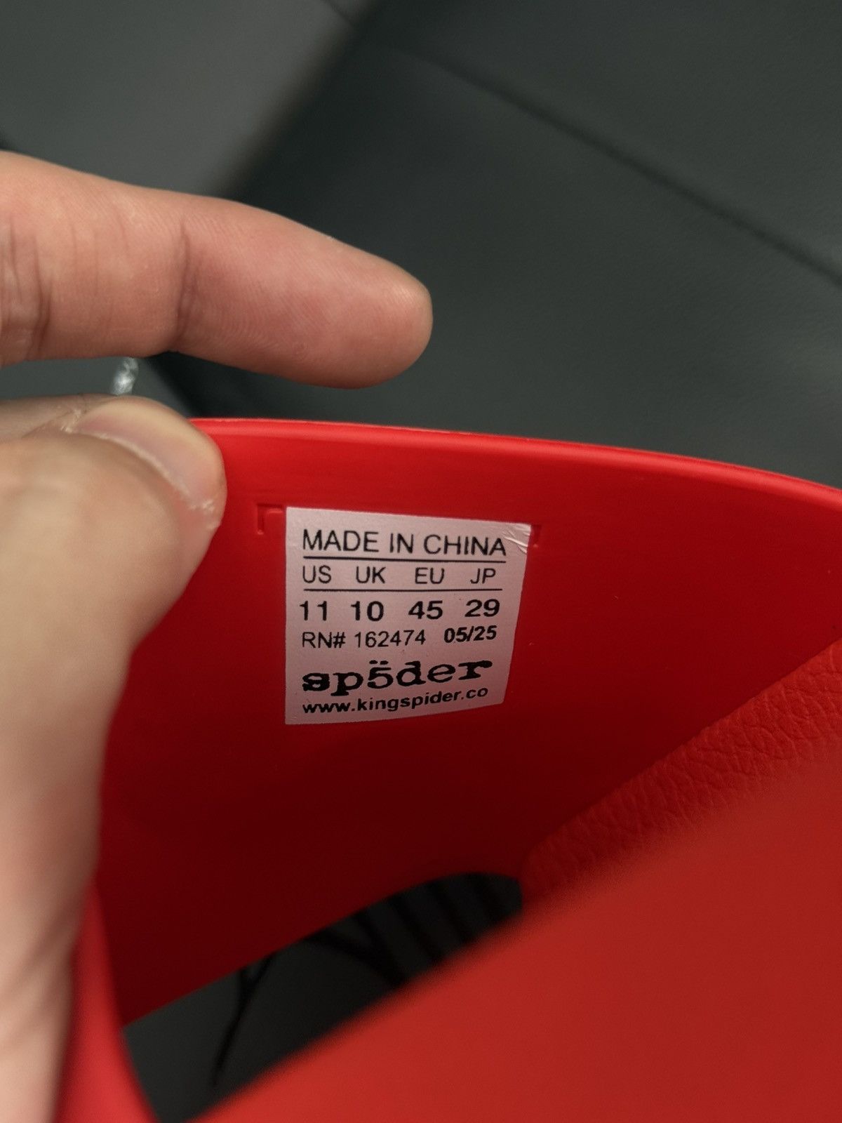 Sp5der Sp5der Red Slip On Rubber Slides Size (11) NEW Size US 11 / EU 44 - 8 Thumbnail