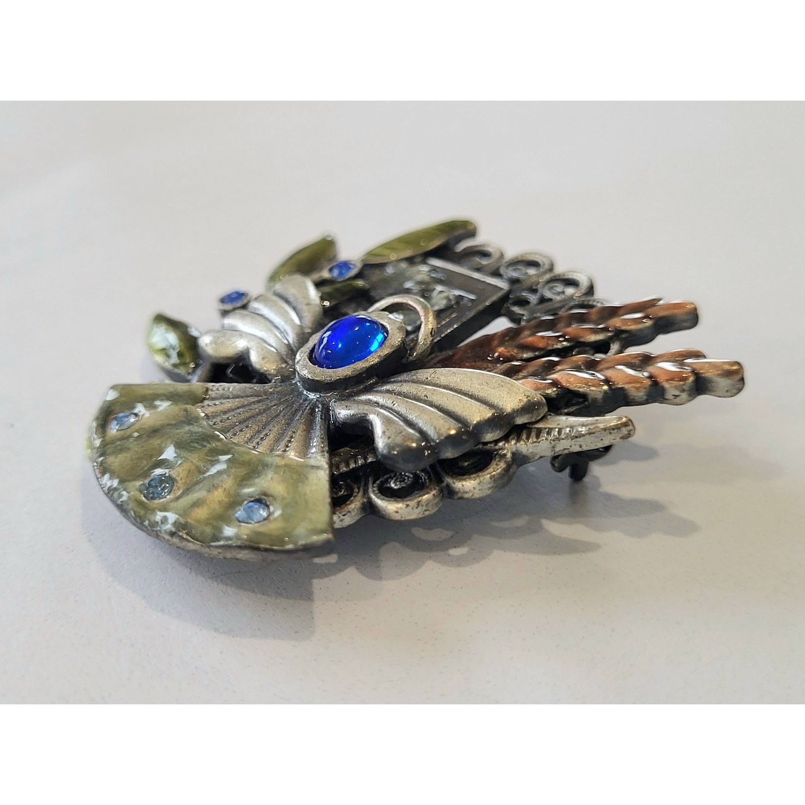 Kenneth Cole Christmas Angel Brooch KC Kenneth Cole Blue Crystals Enamel Size ONE SIZE - 4 Thumbnail