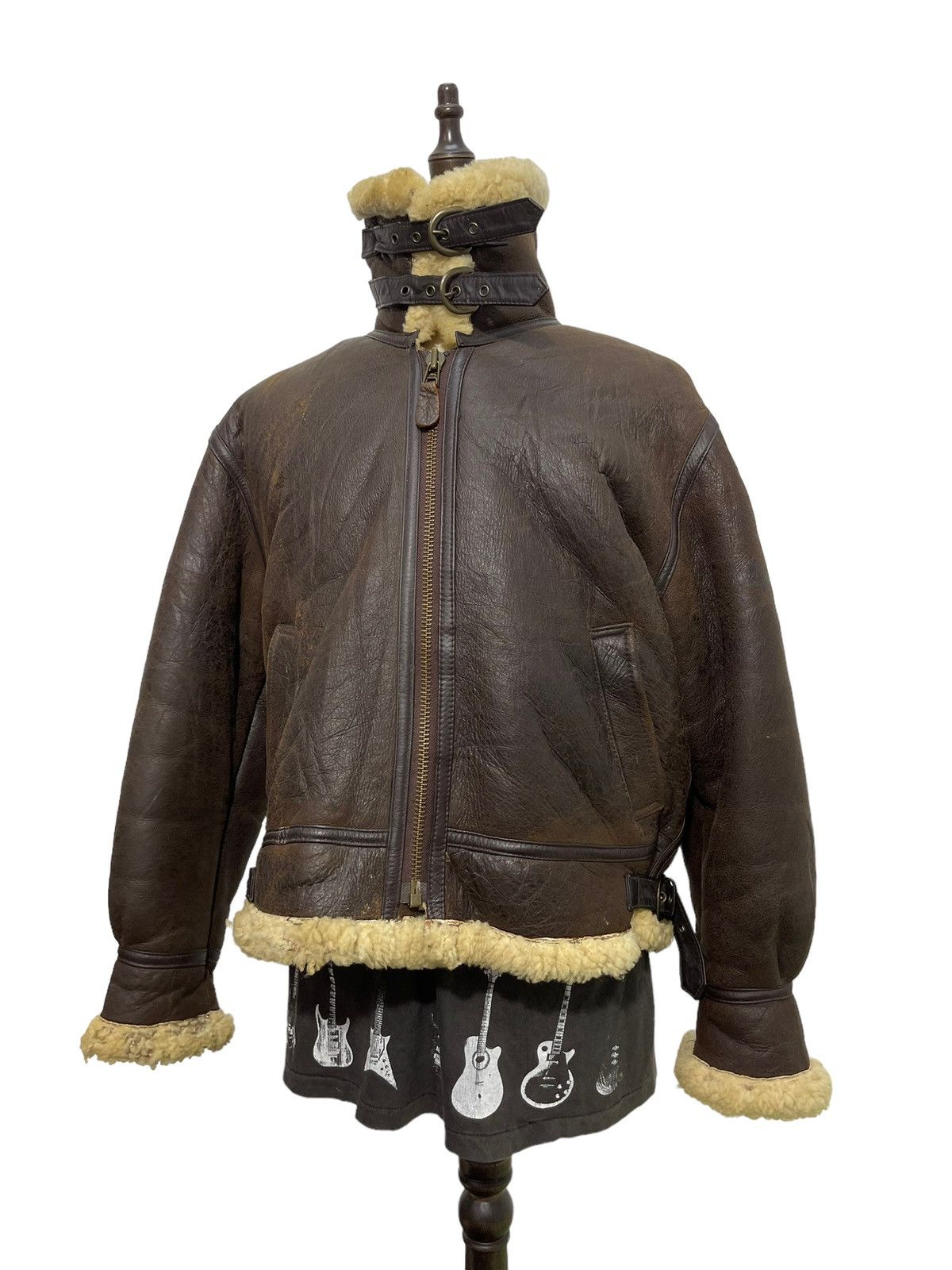 Leather Vtg Type B3 Shearling Beauty Sheepskin Jacket USAF Size US L / EU 52-54 / 3 - 2 Thumbnail
