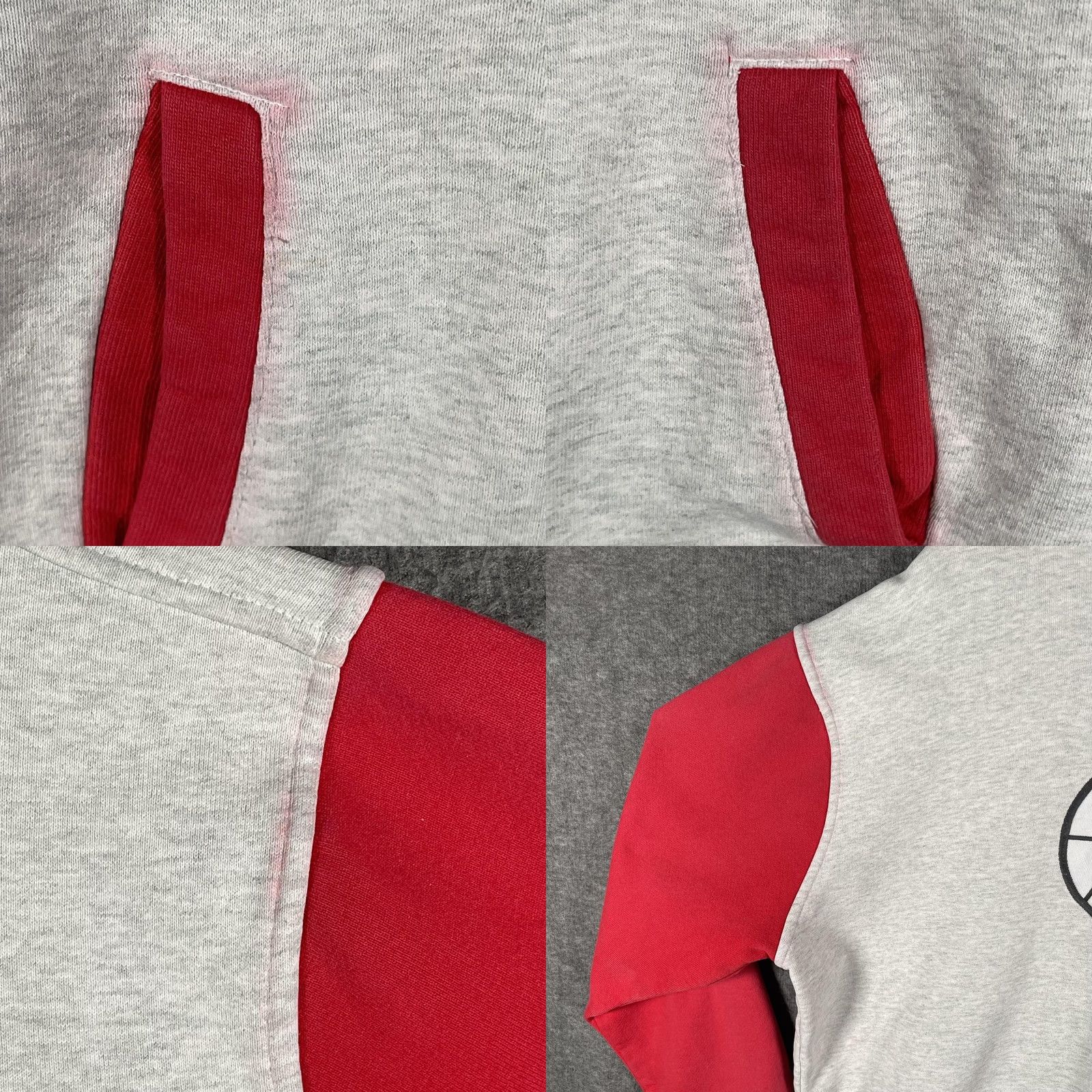 Nike VINTAGE Nike Jacket Mens XL Gray Red Varsity Basketball Swoosh Snap USA 90s Rare Size US XL / EU 56 / 4 - 9 Thumbnail