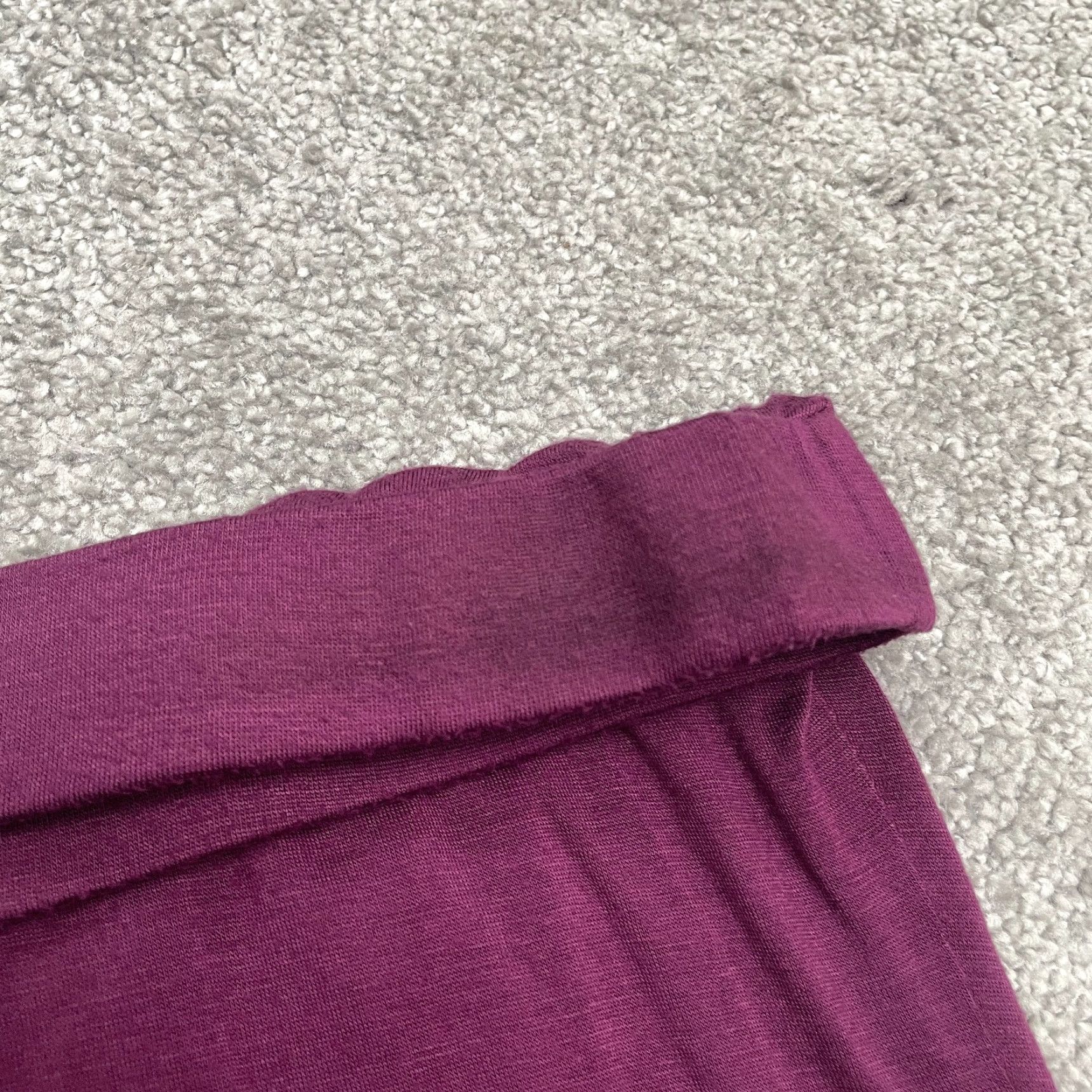 Vintage DJT Skirt Womens Medium Purple Knee Length Stretch Casual 30in 18in Knit Viscose Spandex Logo High Rise Front-Printed? Wait no. Size 32" / US 10 / IT 46 - 3 Thumbnail