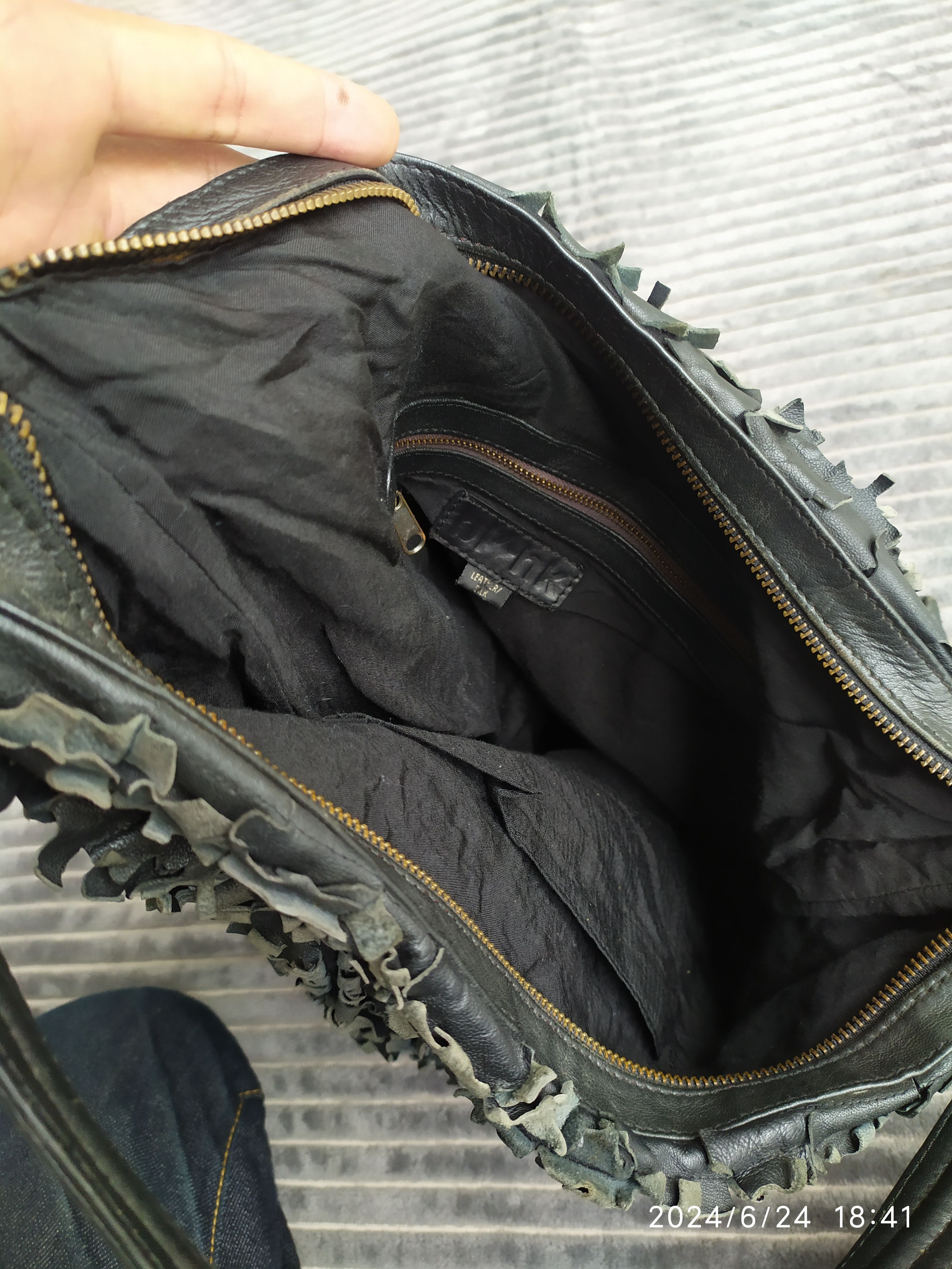If Six Was Nine × Japanese Brand × Leather Vintage Japanese brand Leather Shoulder Bag Tote Bag Unisex Size ONE SIZE - 4 Thumbnail