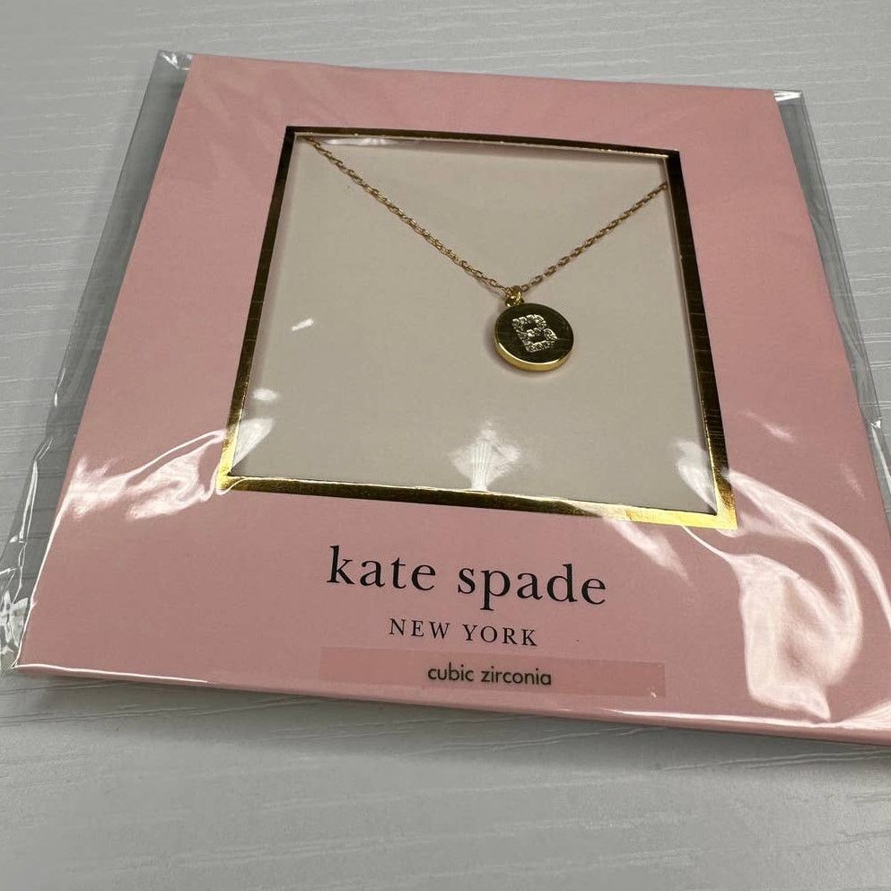 Kate Spade Kate Spade B Initial Pave Initial Mini Pendant Necklace Size ONE SIZE - 3 Thumbnail