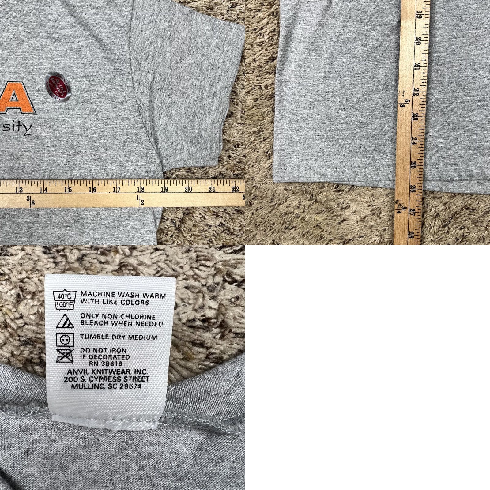 Anvil VINTAGE Kappa Princeton University Graphic T-Shirt Women M Gray Size M / US 6-8 / IT 42-44 - 8 Thumbnail