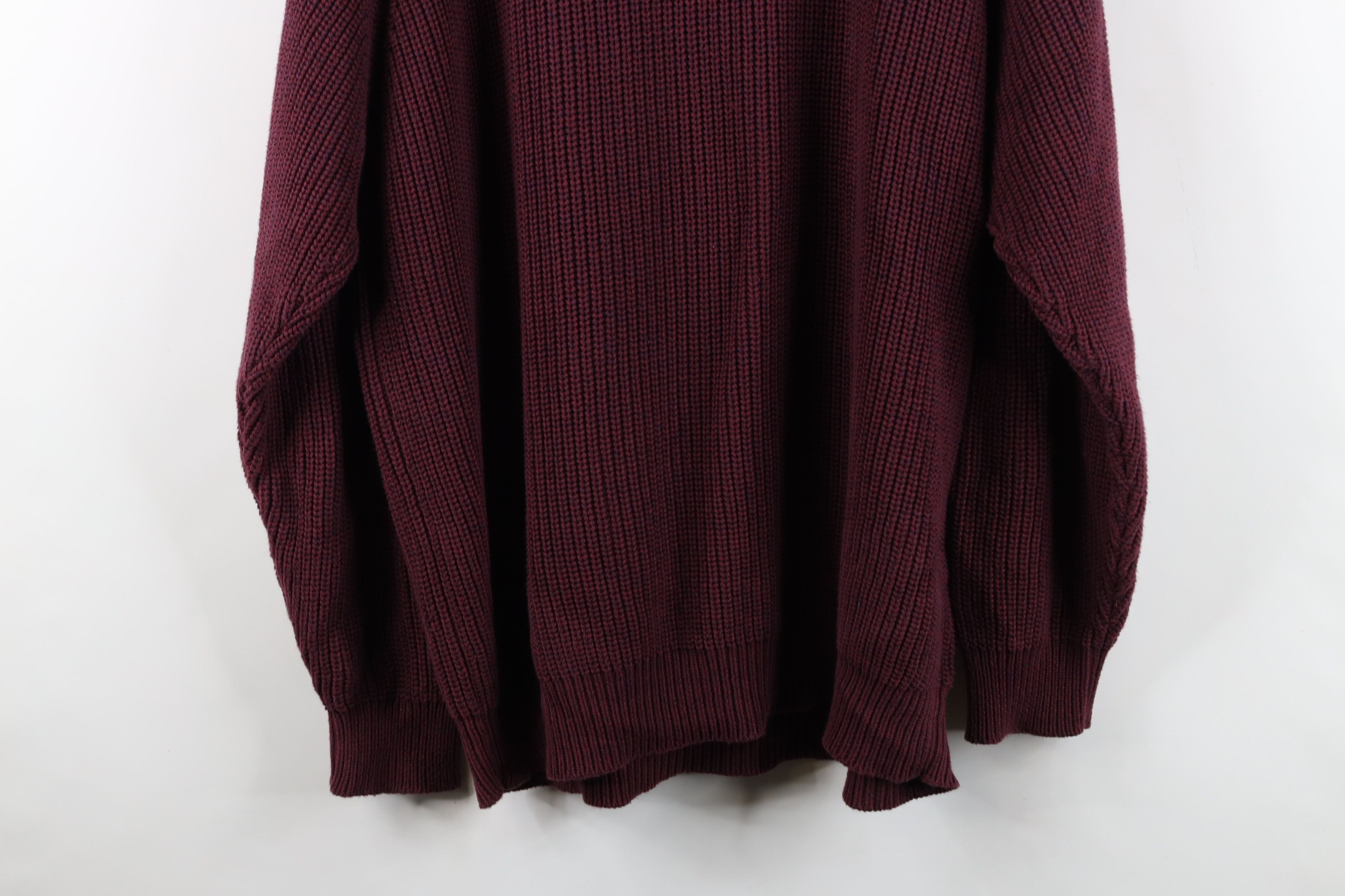 Vintage Vintage 90s Streetwear Cotton Ribbed Knit Henley Sweater Red Size US XL / EU 56 / 4 - 9 Thumbnail