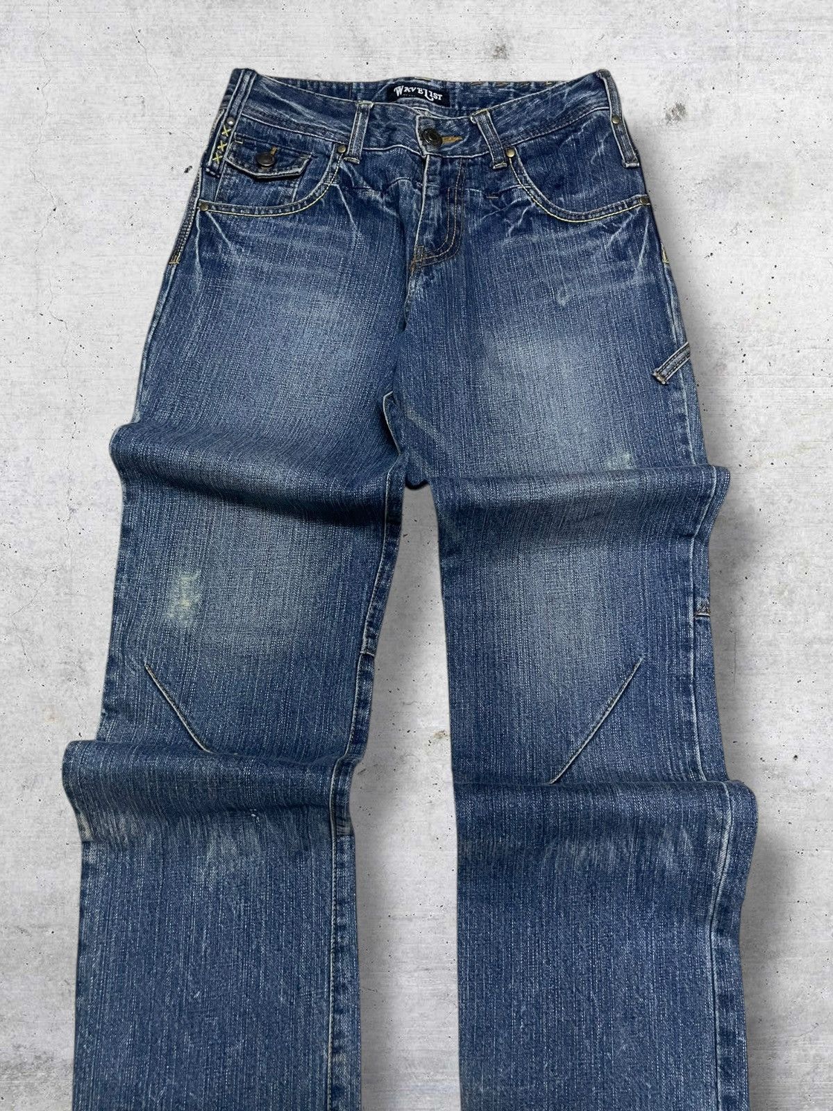 Japanese Brand VINTAGE WAVELIST JAPAN DESIGNER 90S DISTRESSED STREET DENIM Size US 27 - 4 Thumbnail