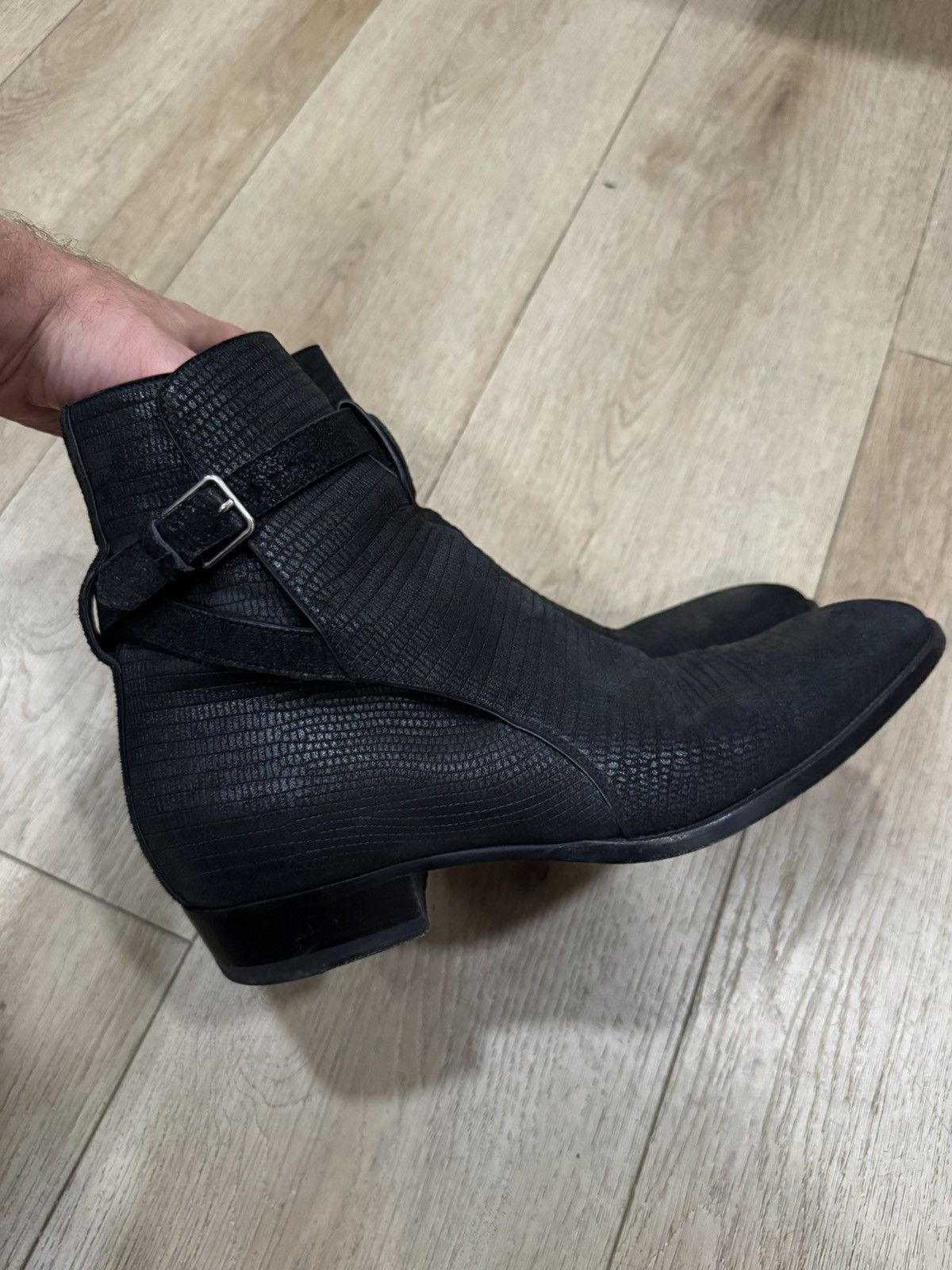 Saint Laurent Paris Embossed Jophur Boots Size US 9 / EU 42 - 1 Thumbnail