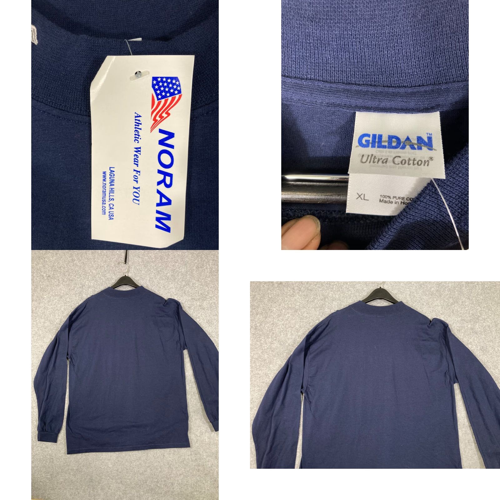 Gildan VINTAGE Gildan T-Shirt USS Ronald Reagan Logo Blue XL Mens Long Sleeve Cotton Size US XL / EU 56 / 4 - 8 Thumbnail