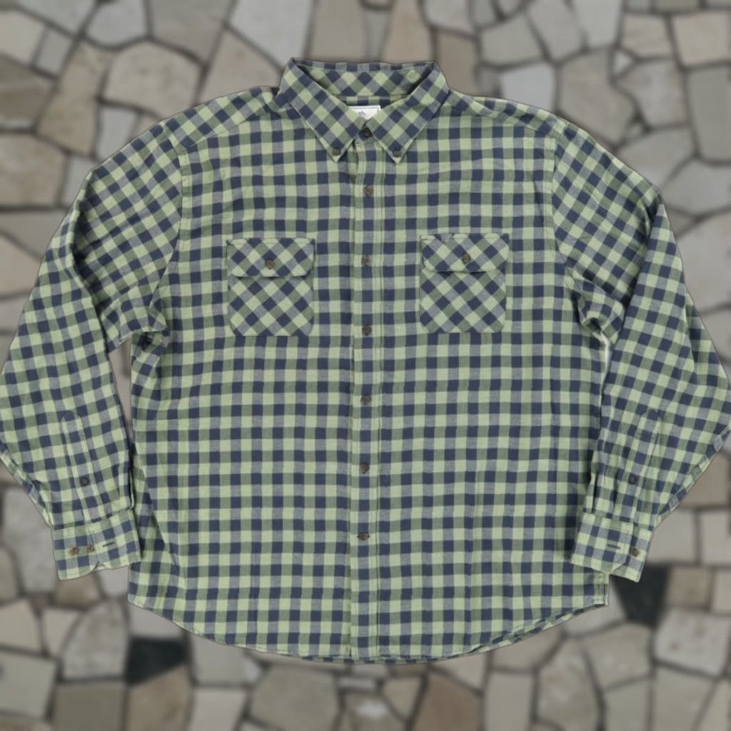 Southern Tide Southern Tide Shirt Button Down Green Men's 2XL Long Sleeve Flannel Check Classic Fit Size US XXL / EU 58 / 5 - 1 Thumbnail