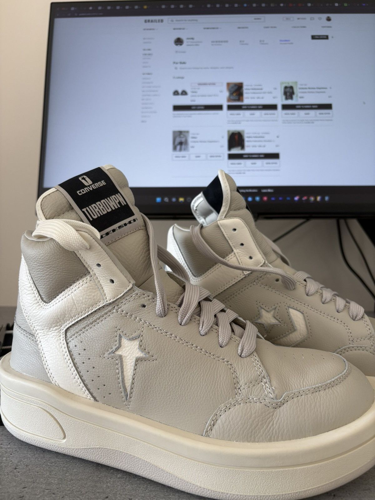 Rick Owens Rick Owens X Converse TURBOWPN Size US 9 / EU 42 - 2 Thumbnail