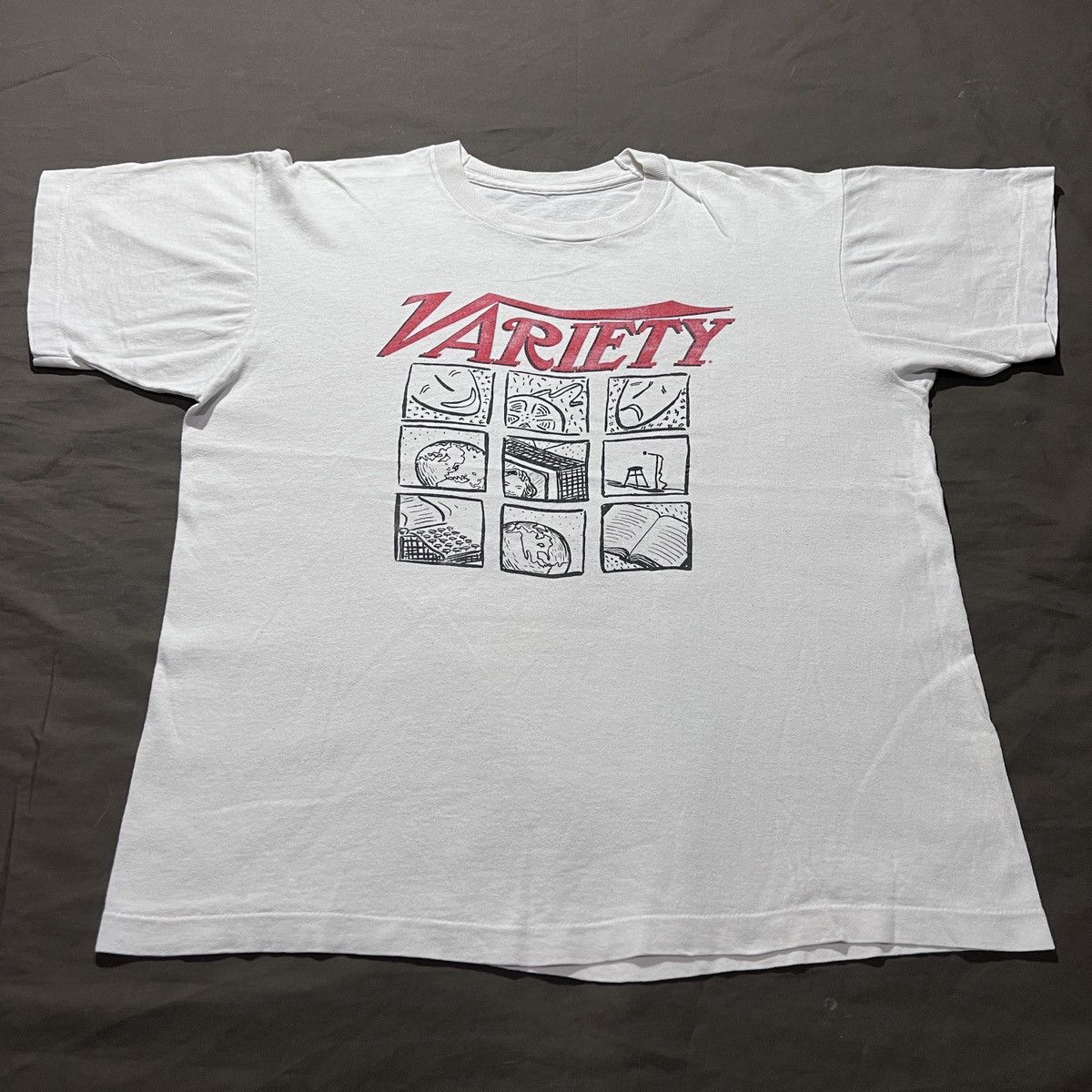 Vintage Rare Vtg 90s Variety Magazine Tee pop art graphic streetwear Size US L / EU 52-54 / 3 - 3 Thumbnail