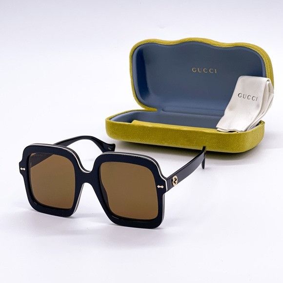 Gucci NEW GUCCI GG1241S 001 SQUARE OVERSIZED WOMEN SUNGLASSES GUCC Size ONE SIZE - 3 Thumbnail