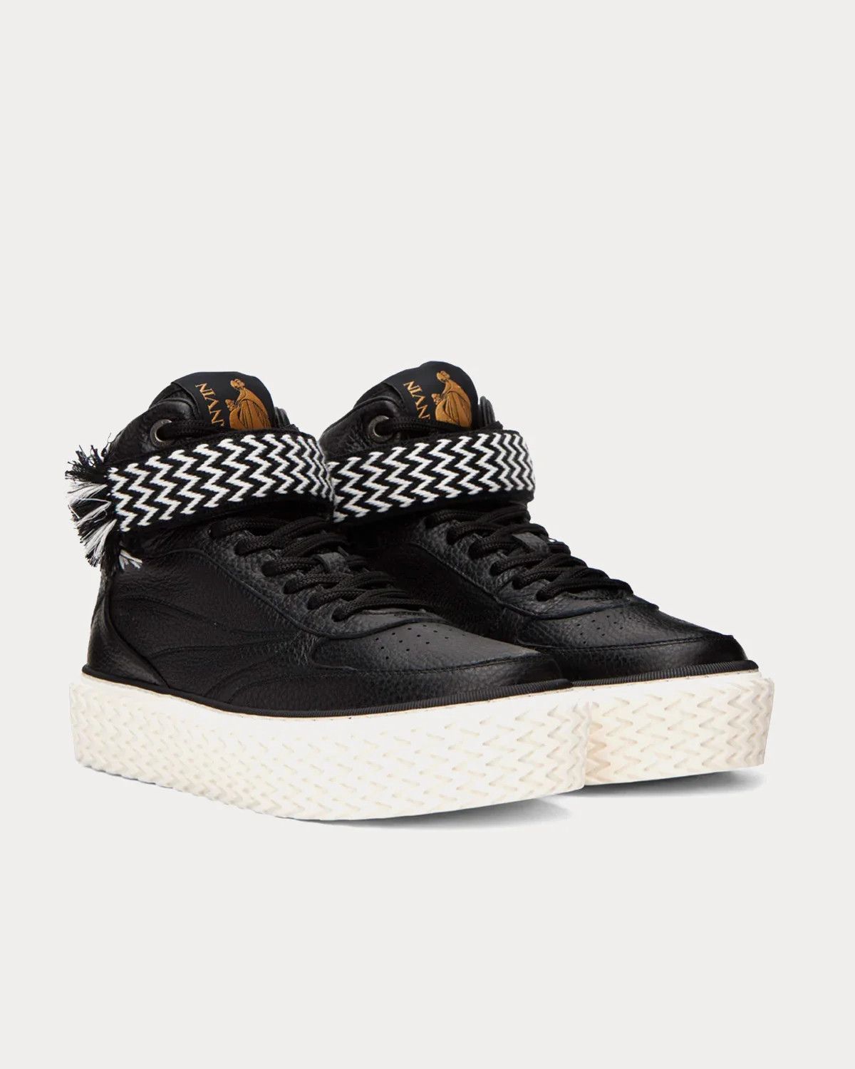 Lanvin o1y0125 Hi-Top Sneakers in Black Size US 6 / EU 39 - 2 Thumbnail