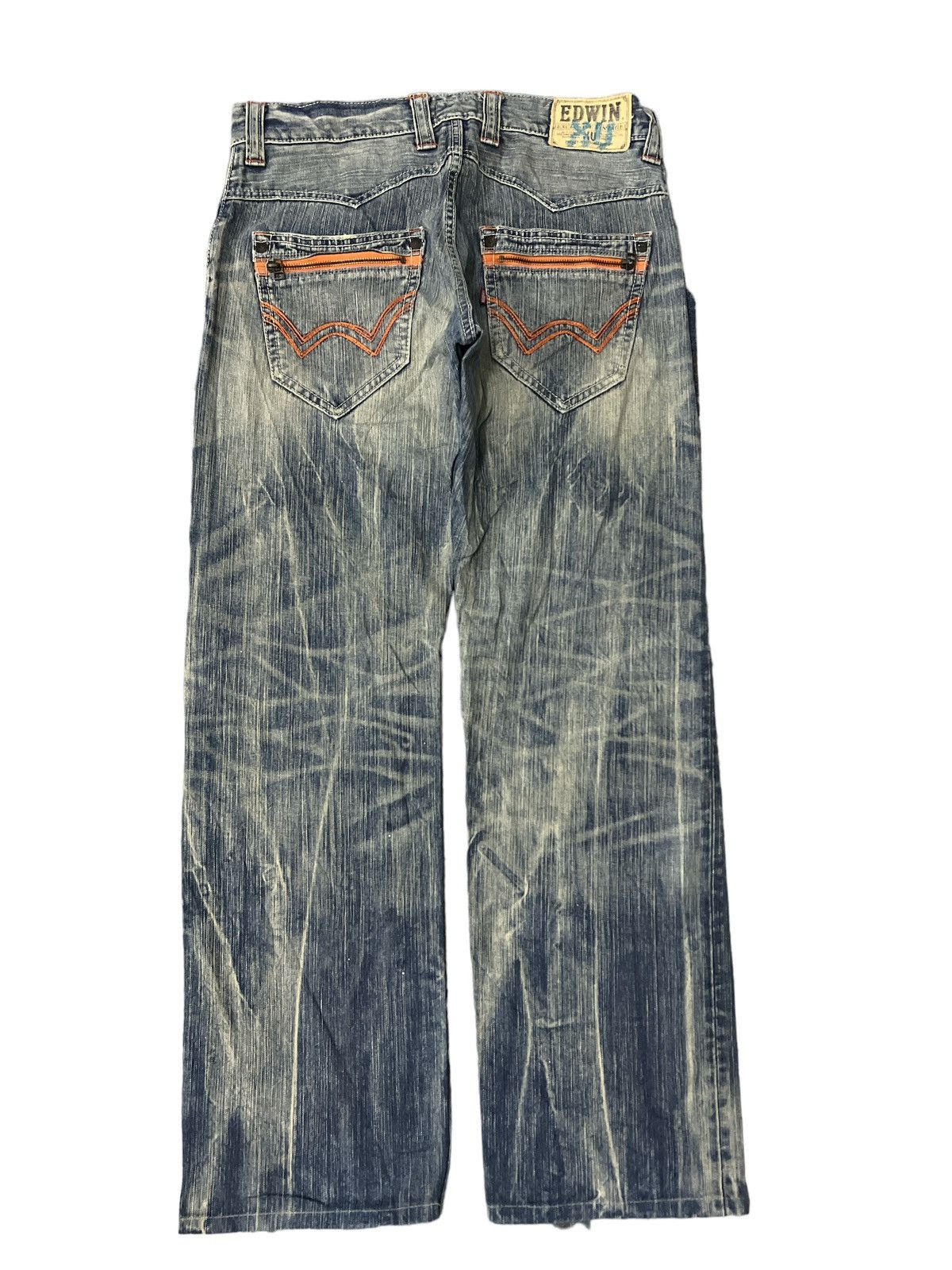 Japanese Brand × Vintage THRASHED EDWIN XV DISTRESSED DENIM PANT Size US 32 / EU 48 - 7 Thumbnail