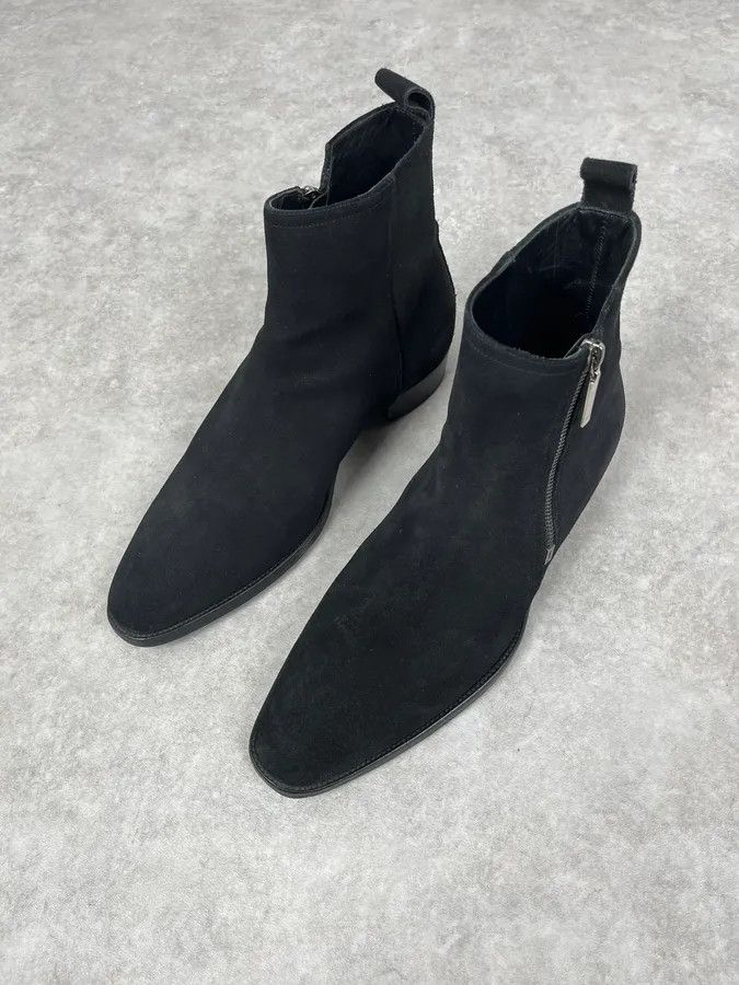 Saint Laurent Paris 2000s Yves Saint Laurent Black Suede Leather Boots Size US 9 / EU 42 - 5 Thumbnail