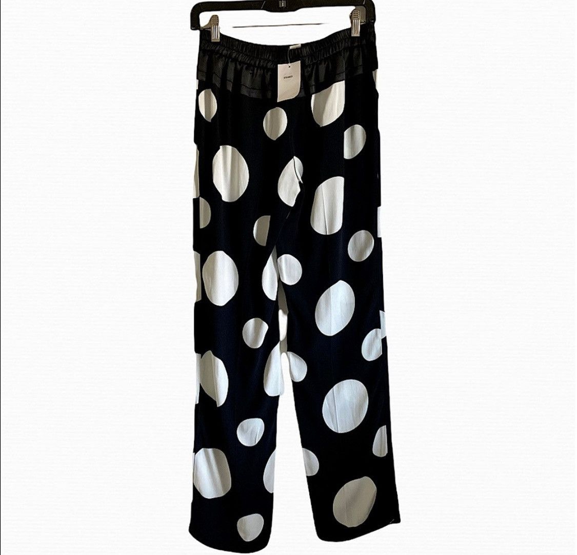H&M H&M BLACK PLEATED POLKA DOT HIGH RISE PANTS Size 27" / US 4 / IT 40 - 8 Thumbnail