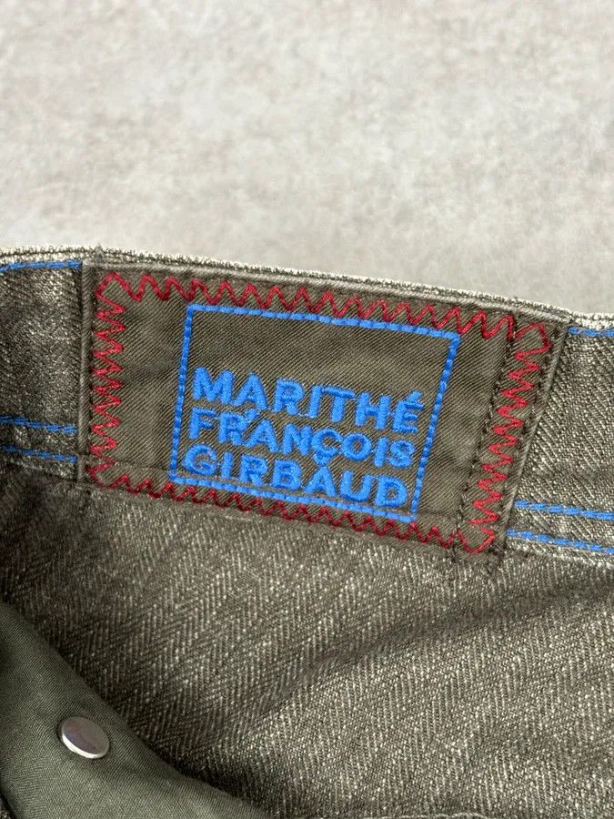 Marithe + Francois Girbaud SS2006 Marithé + François Girbaud Khaki Studded Cargo Jeans Size US 32 / EU 48 - 13 Thumbnail