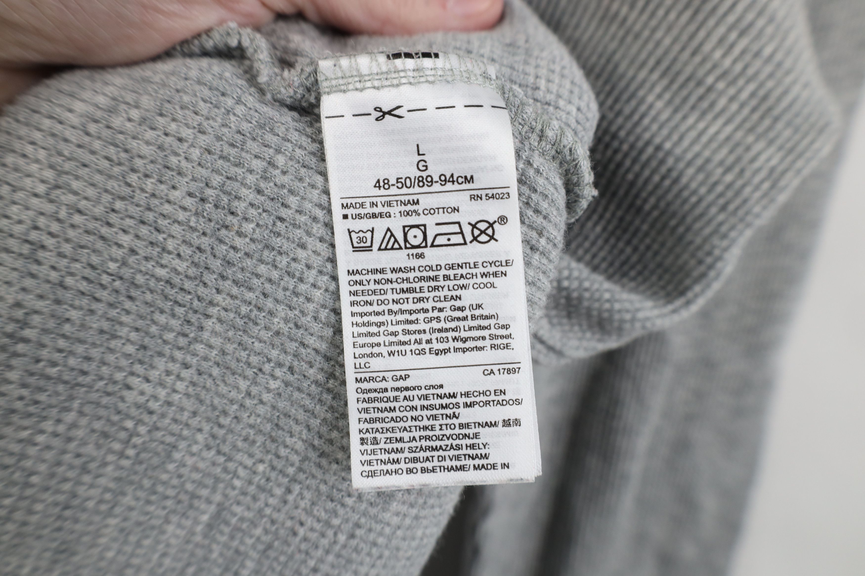 Gap Vintage Y2K Gap Thermal Waffle Knit Long Sleeve T-Shirt Size L / US 10 / IT 46 - 7 Thumbnail