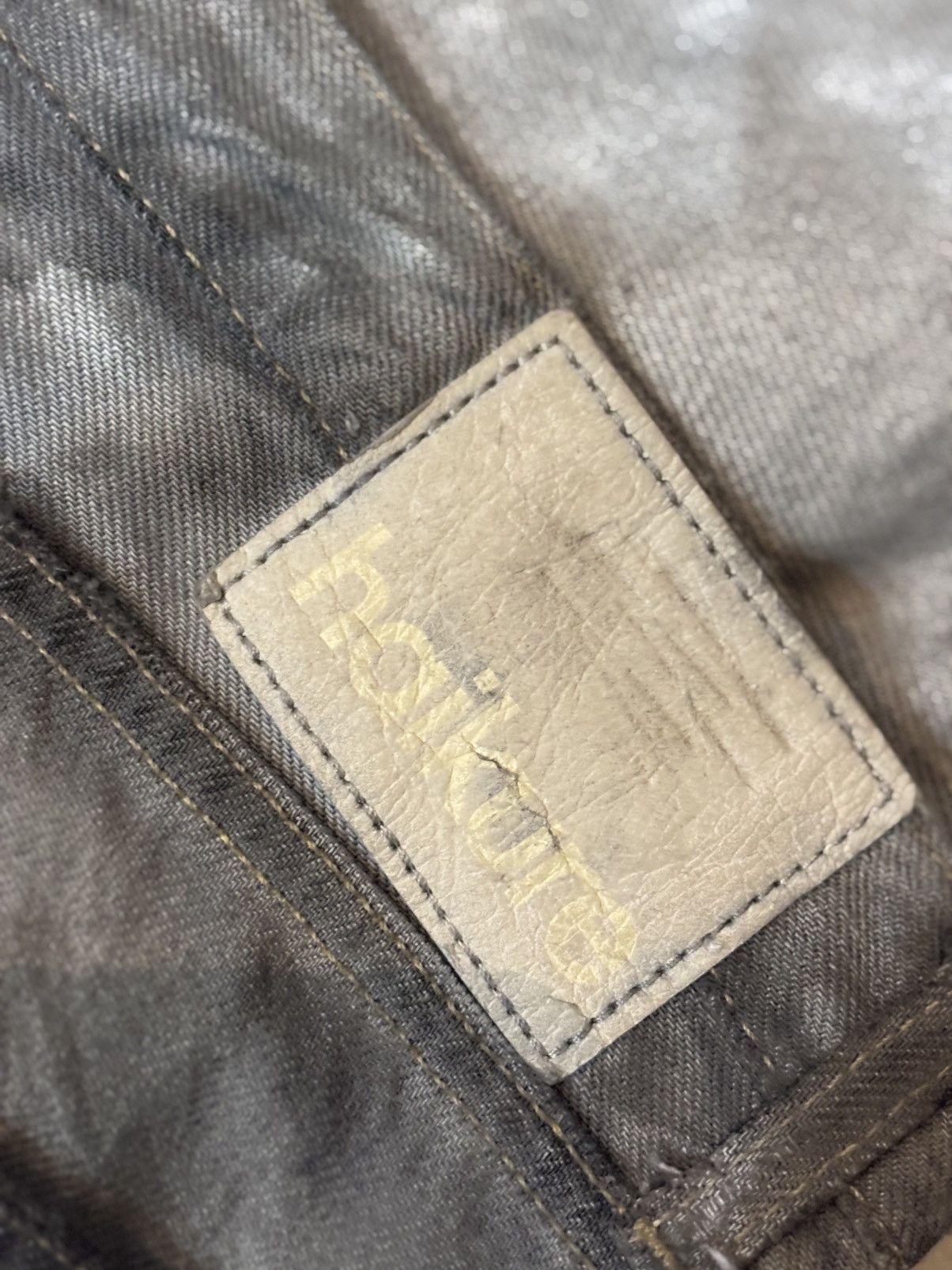 Haikure Haikure California 1951 Old Black Denim Epoch 2 Jeans Size US 33 - 19 Thumbnail