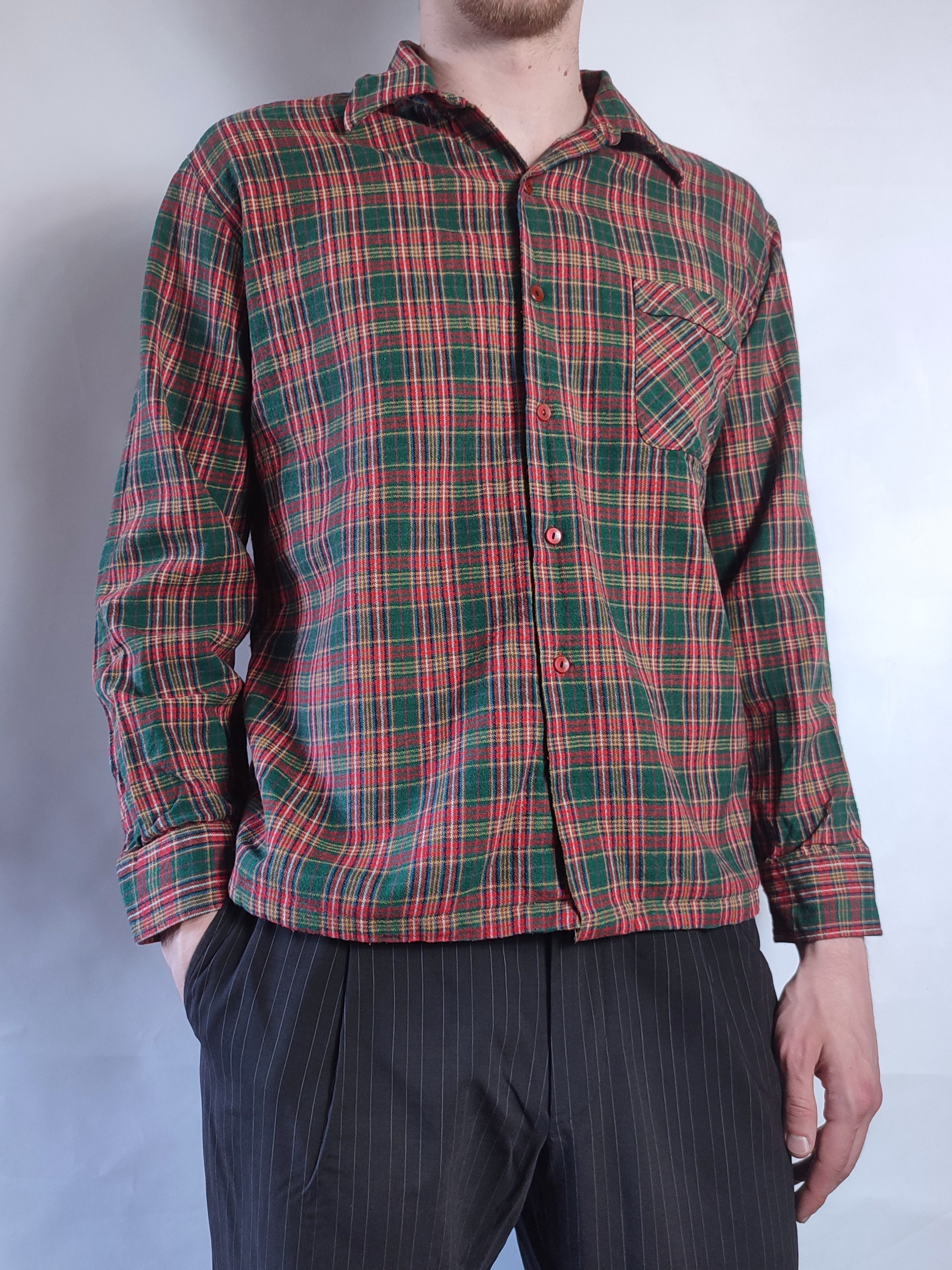 Flannel Vintage Wool 70's flannel shirt Size US S / EU 44-46 / 1 - 1 Thumbnail