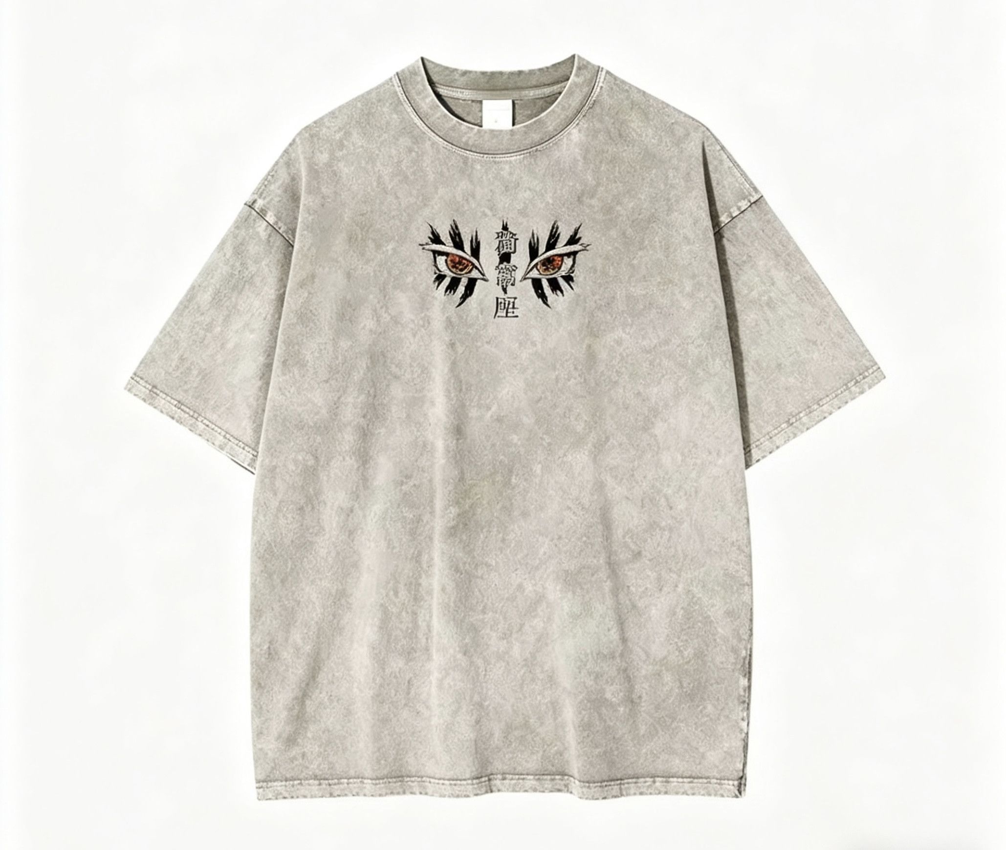 Japanese Brand Y2K Street Goth Anime Slayer Tattoo Eye Print Washed T-Shirt Size US M / EU 48-50 / 2 - 1 Thumbnail