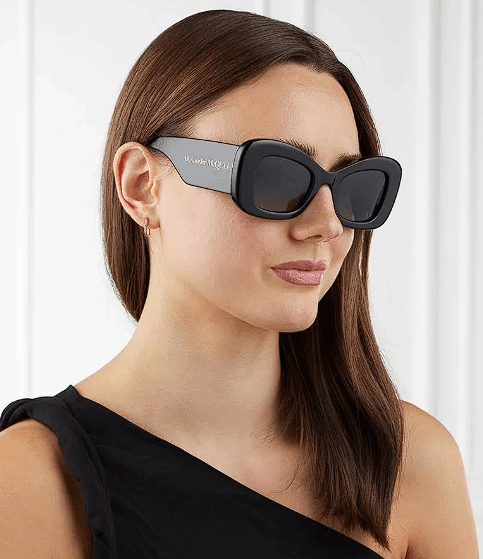 Alexander McQueen NEW ALEXANDER MCQUEEN AM0434S 006 WOMEN BURGUNDY SUNGLASSES Size ONE SIZE - 4 Thumbnail