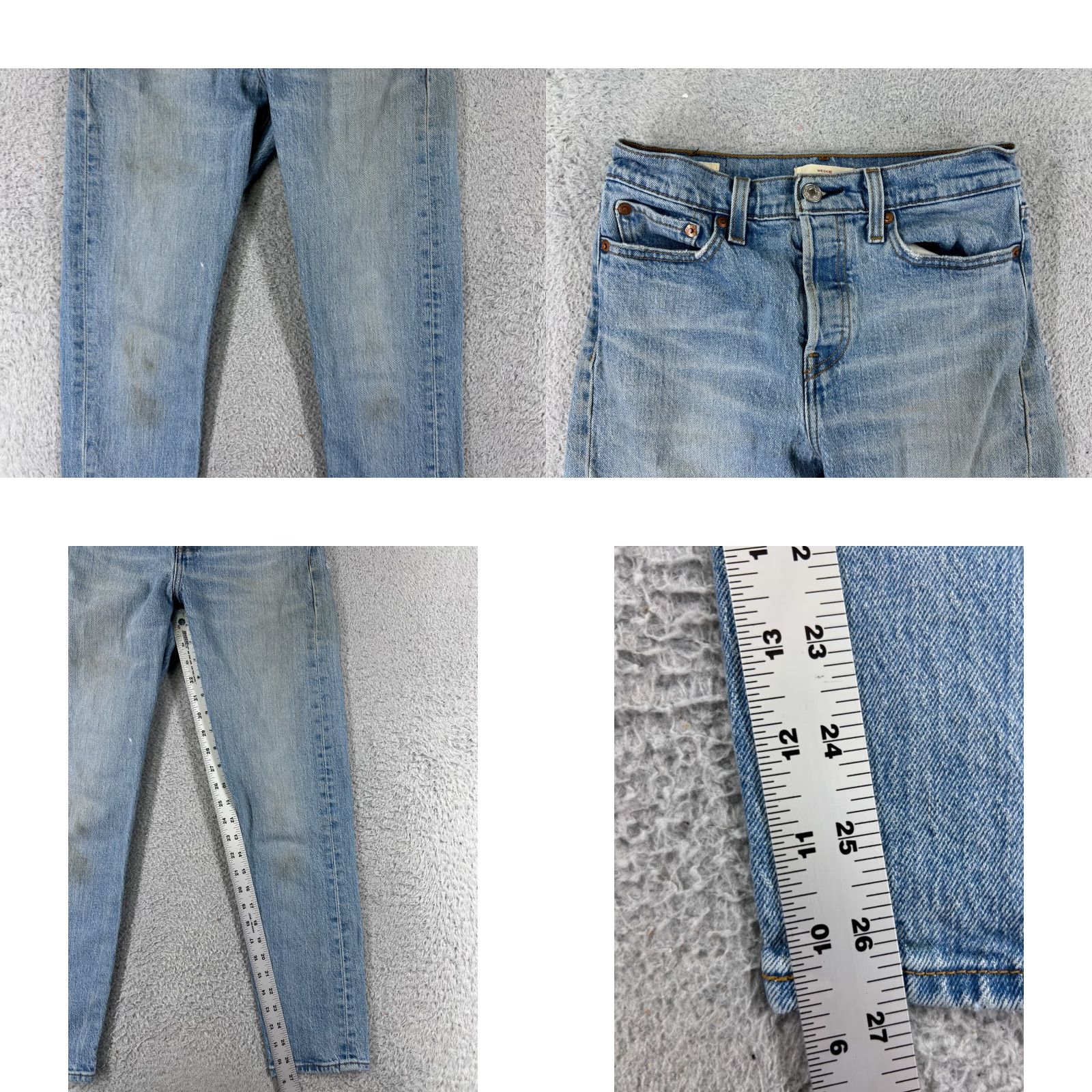 Levi's VINTAGE Levis Premium Jeans Womens 26 Blue Denim Levi's Wedgie Fit Mid Rise Distressed Stretch 5-Pocket Size 26" / US 2 / IT 38 - 8 Thumbnail