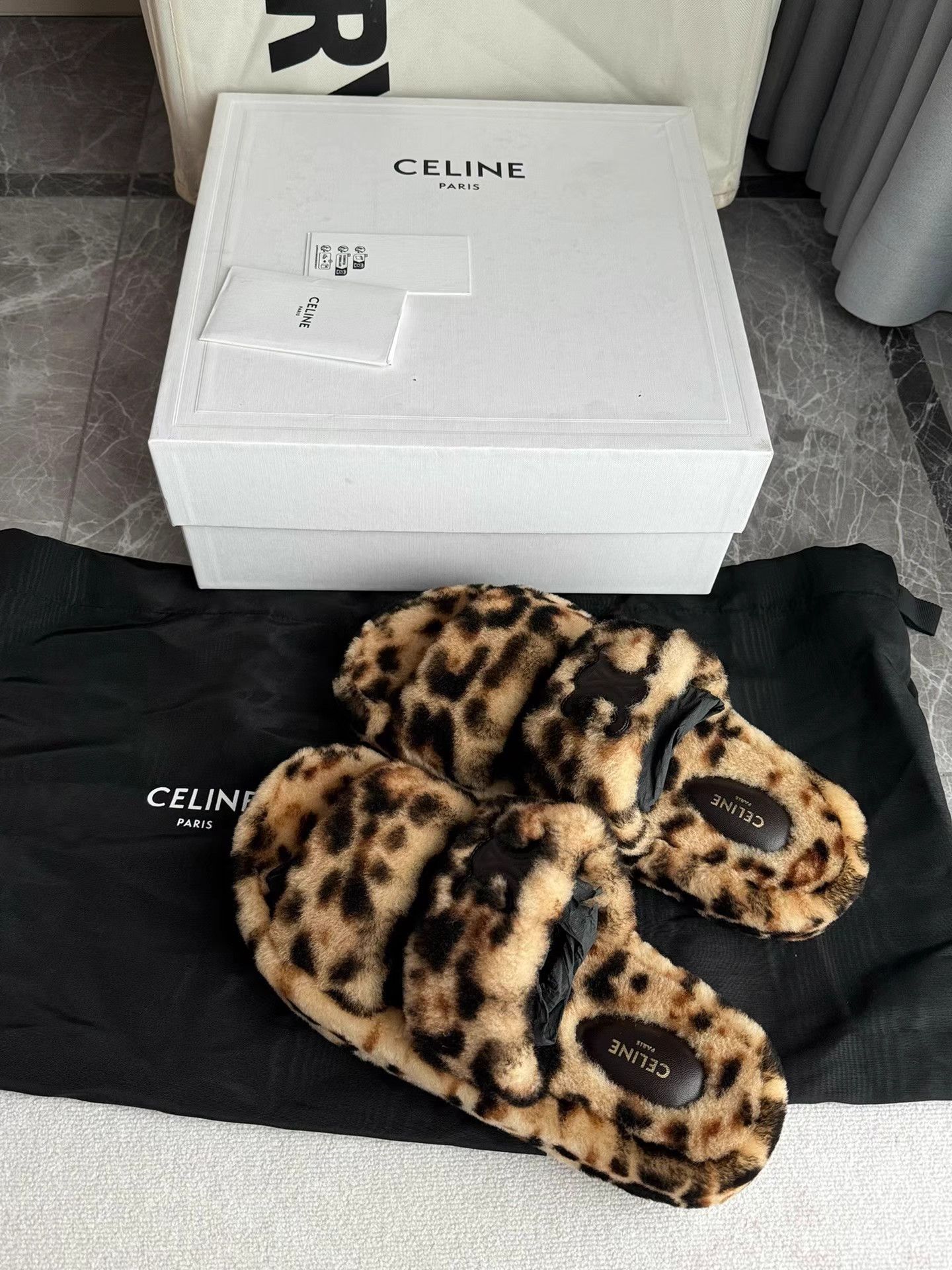 Celine Celine Leopard Print Wool Slides K6 Size US 9 / IT 39 - 7 Thumbnail