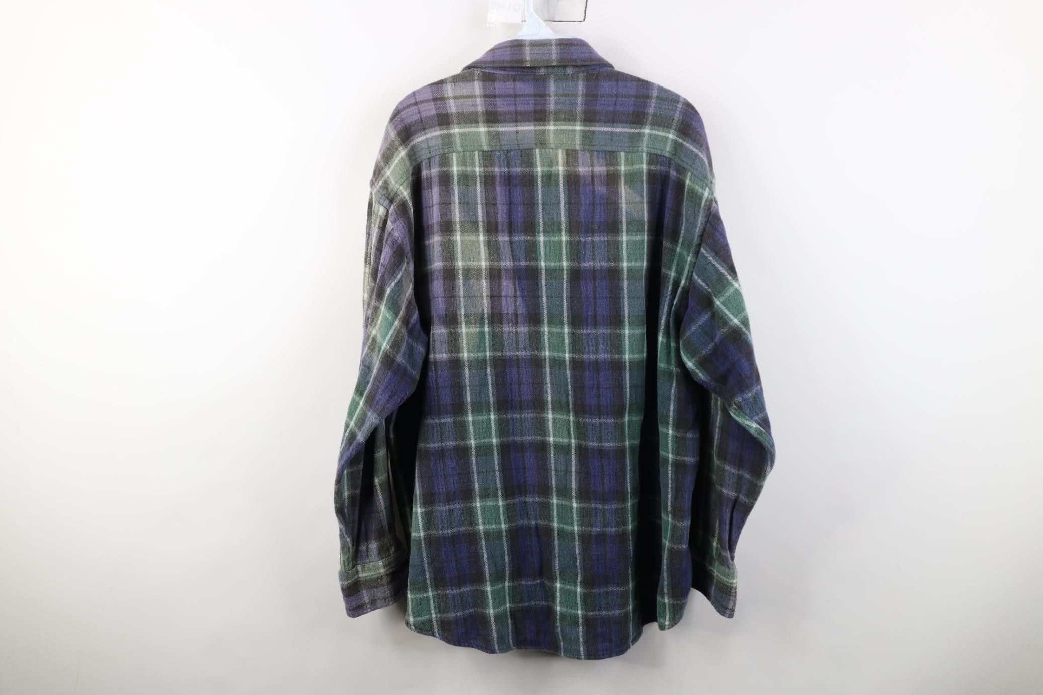 Vintage Vintage 90s Streetwear Heavyweight Snap Button Flannel Shirt Size US XL / EU 56 / 4 - 13 Thumbnail