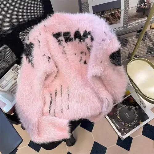 Japanese Brand × Vintage Pink mohair knitted sweater Size S / US 4 / IT 40 - 2 Thumbnail