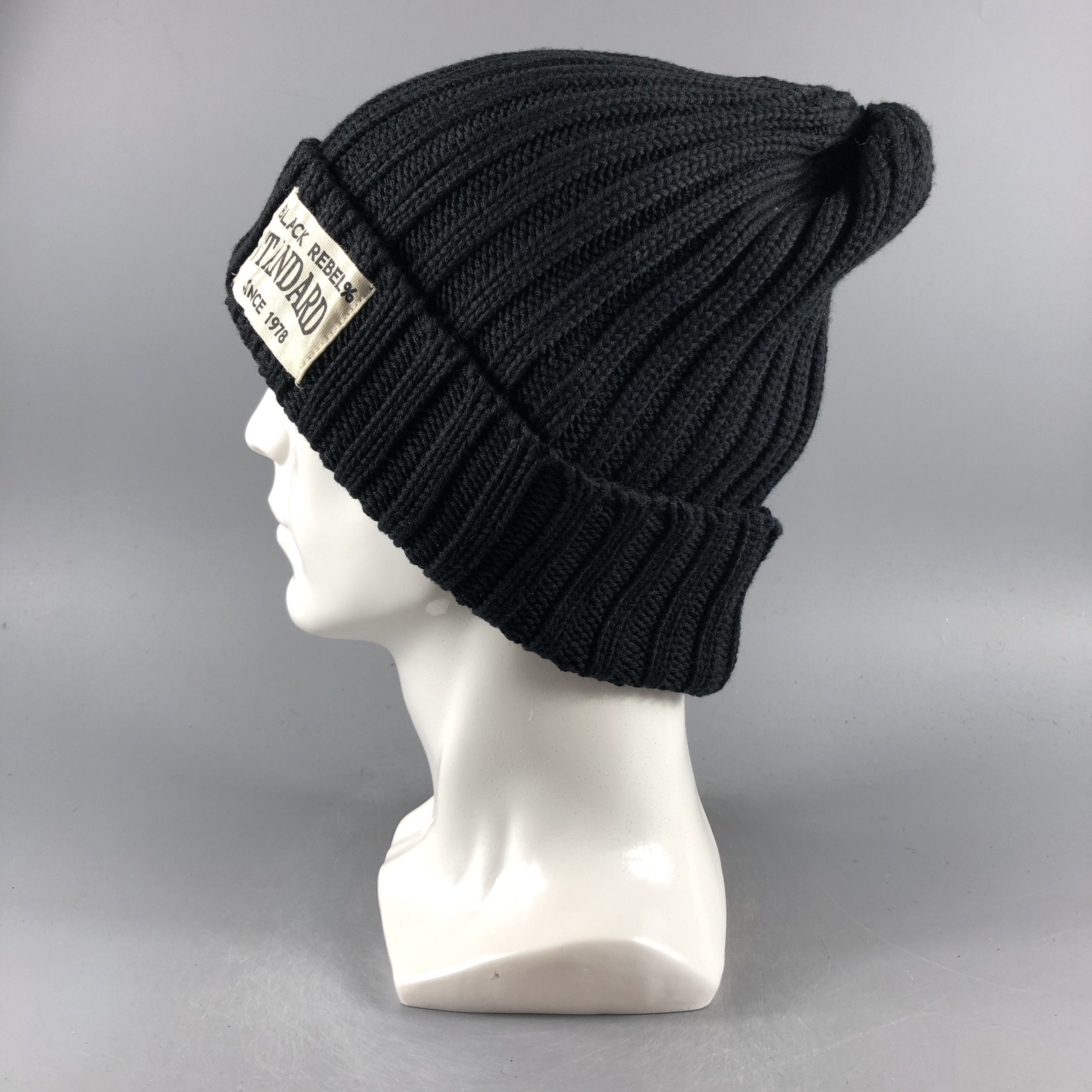 Vintage Black Rebel Standard Beanie Snow Hat Snow Cap -D814 Size ONE SIZE - 1 Thumbnail