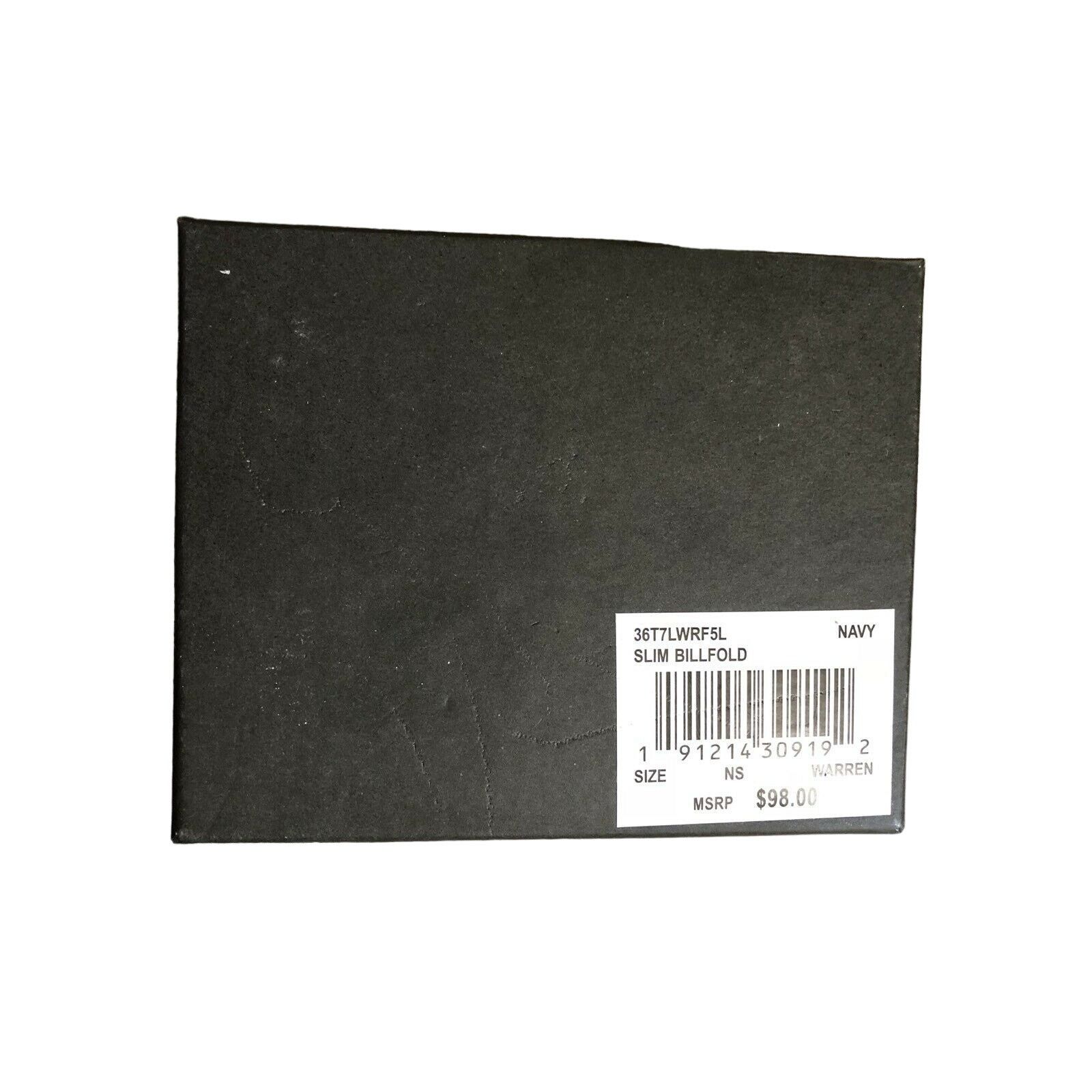 Michael Kors Michael Kors Leather Mens Slim Billfold Wallet in Navy Size ONE SIZE - 12 Thumbnail