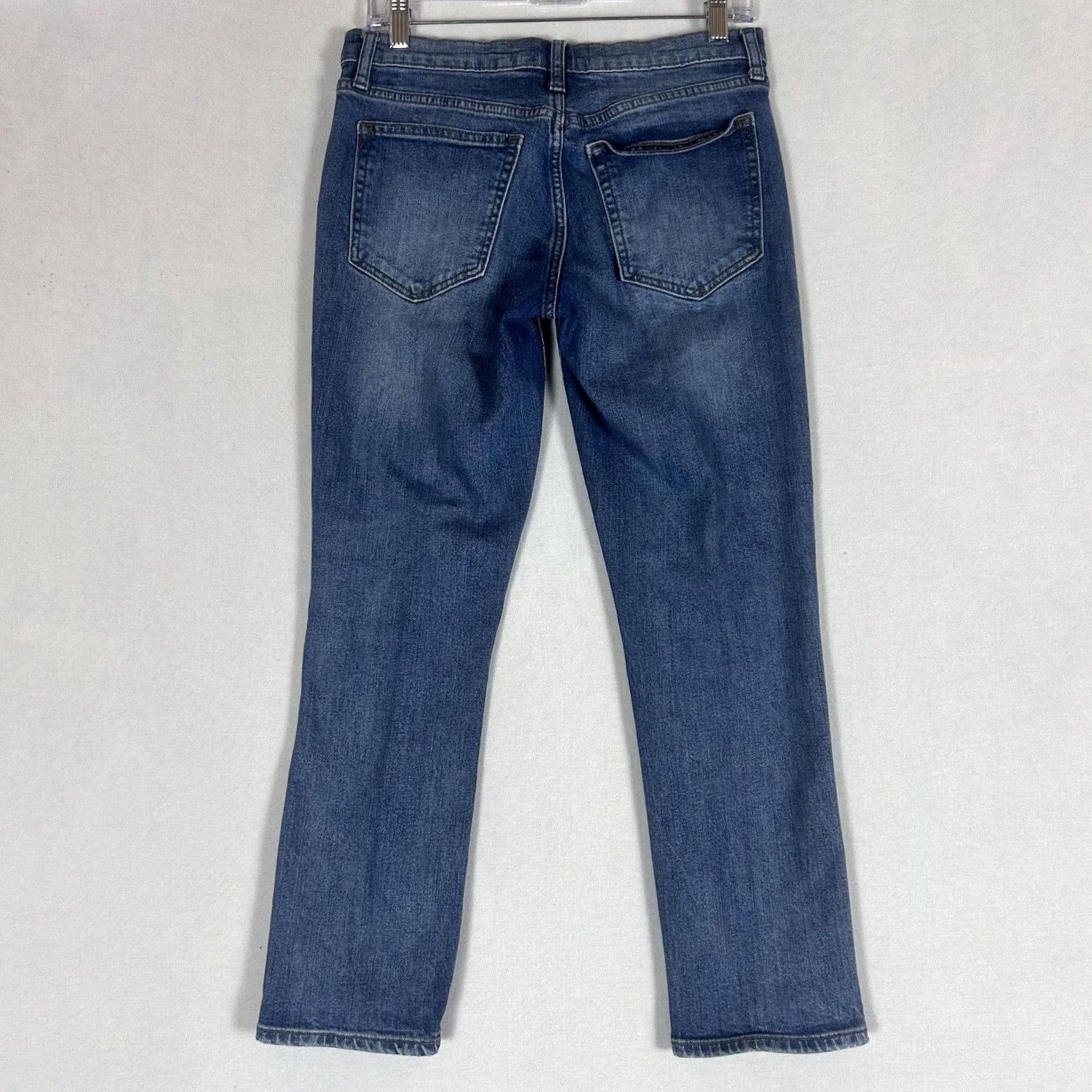Gap Gap 1969 Jeans Women's Size 27R Ankle Blue Cotton Stretch Denim Straight 5-Pocket Zipper Button Regular Rise 26in Inseam 90s City Vintage: No Size 27" / US 4 / IT 40 - 5 Thumbnail